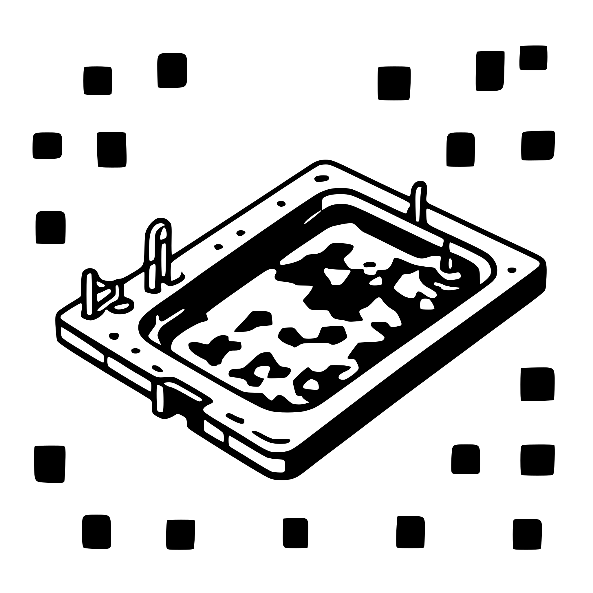 AI-generated SVG of a An isometric icon depicting a swimming pool lined with small black and white tiles in a random pattern, with bright blue water illumination, with lamps reflecting in the water in the form of small rings, collected in groups of 3 by 3. The walls of the room are lined with diamonds.