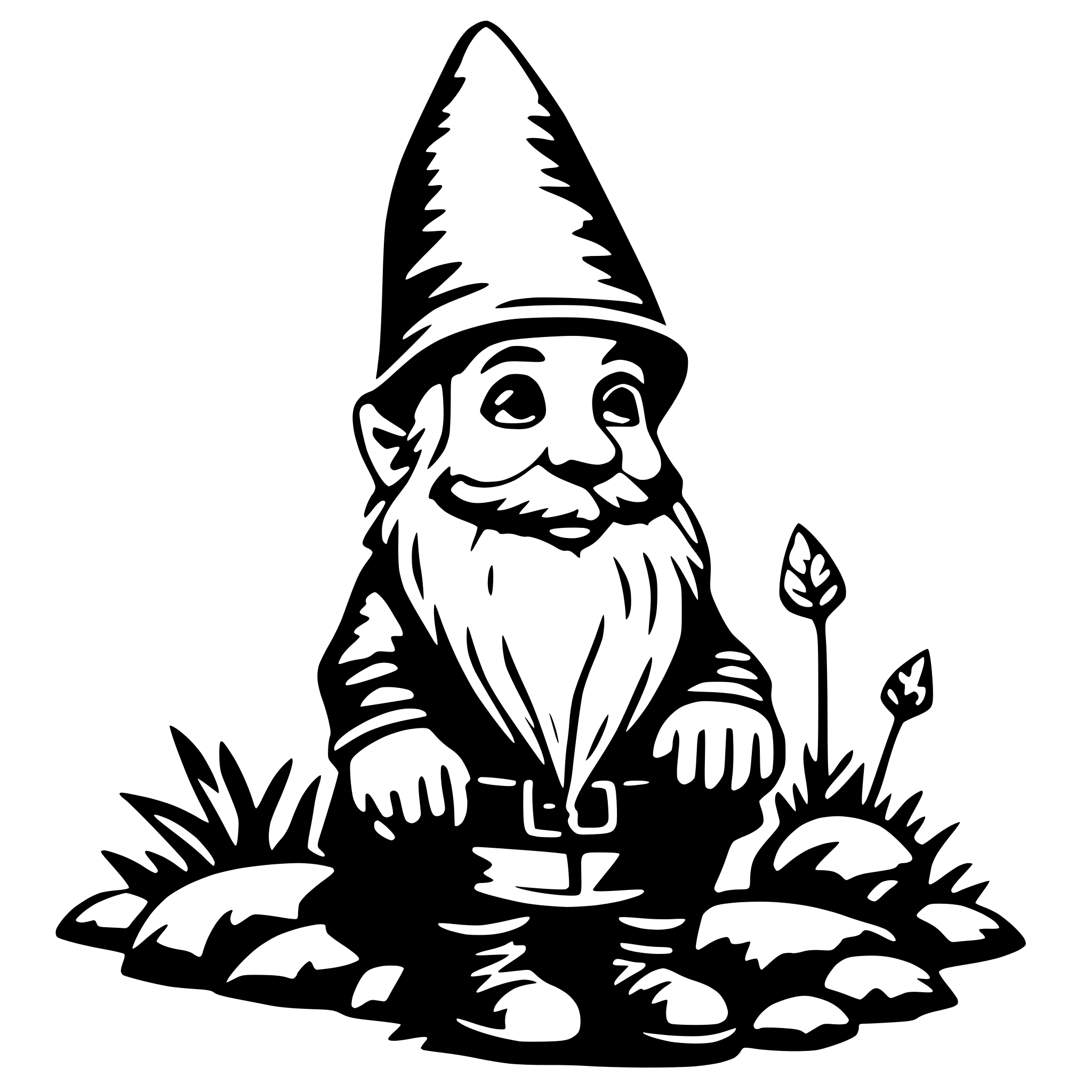 AI-generated SVG of a gnome