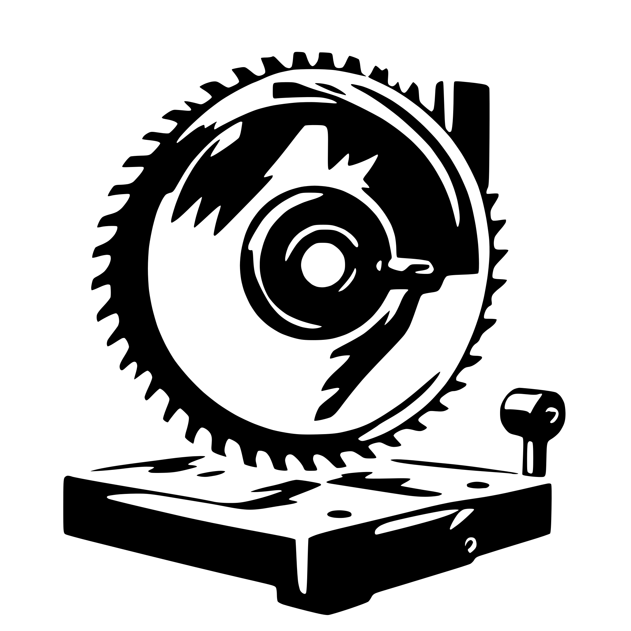 AI-generated SVG of 'A zen table saw blade'