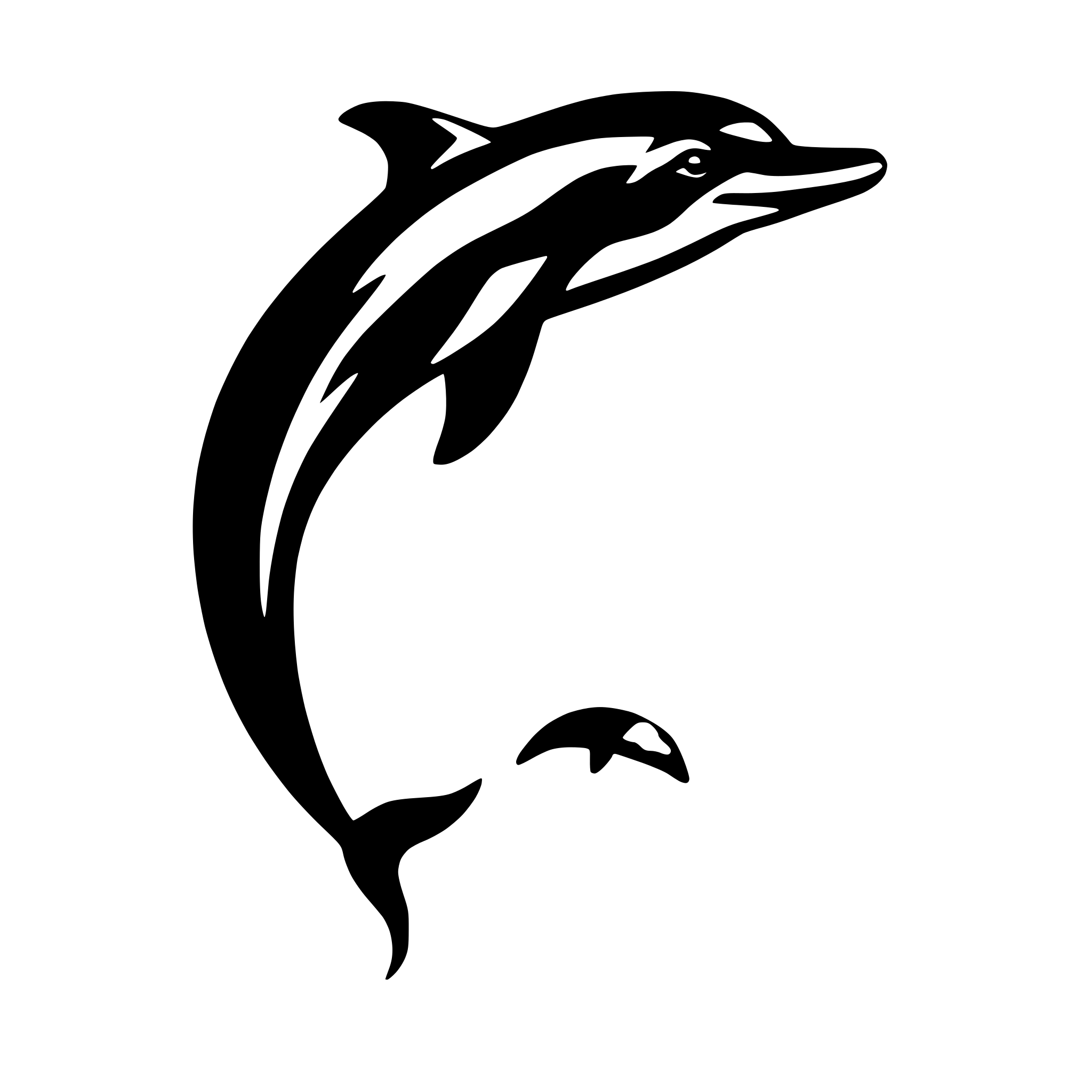 AI-generated SVG of a dolphin