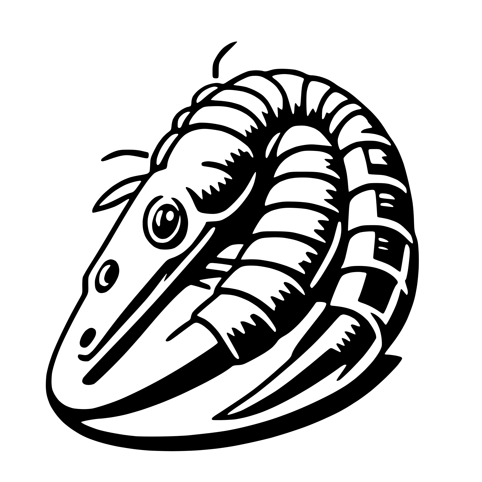 AI-generated SVG of a shrimp