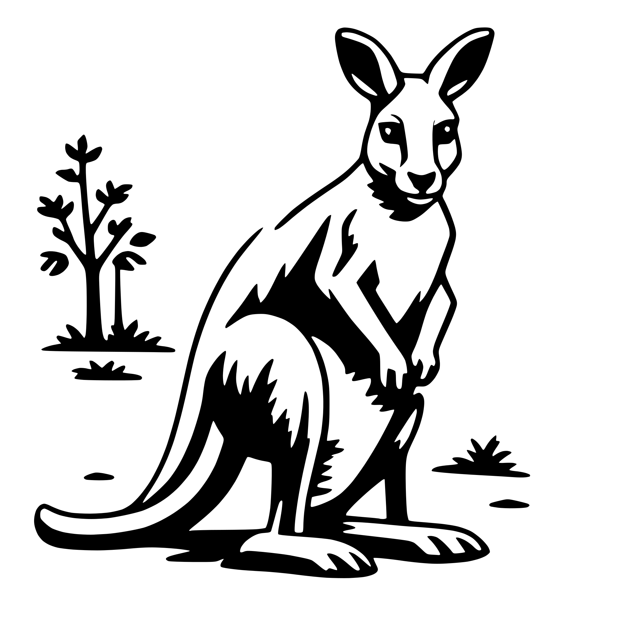 AI-generated SVG of a kangaroo