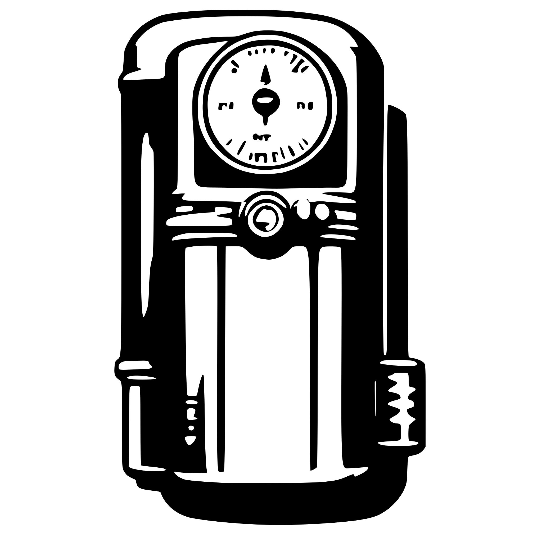 AI-generated SVG of a Black and white electricity meter