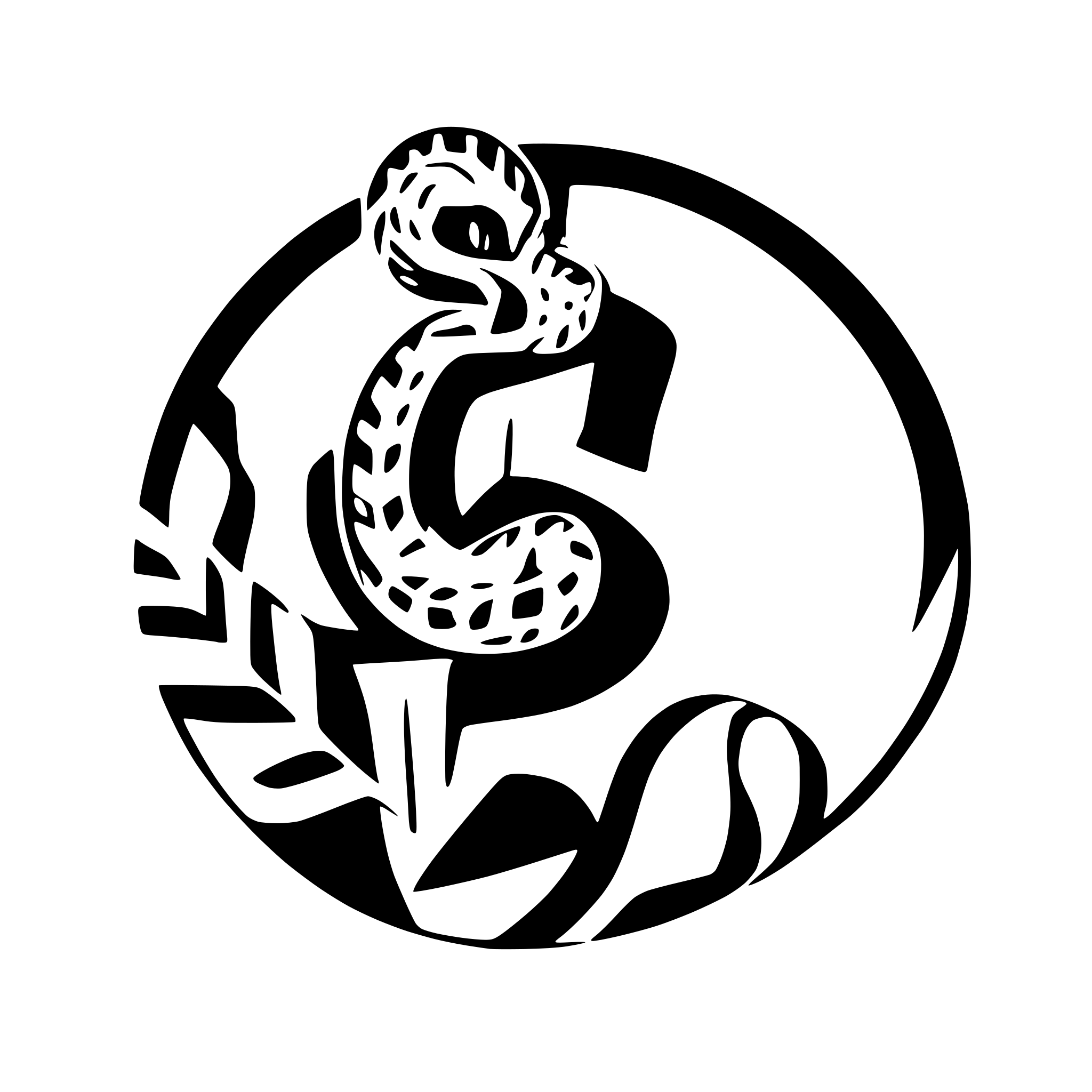AI-generated SVG of a snake
