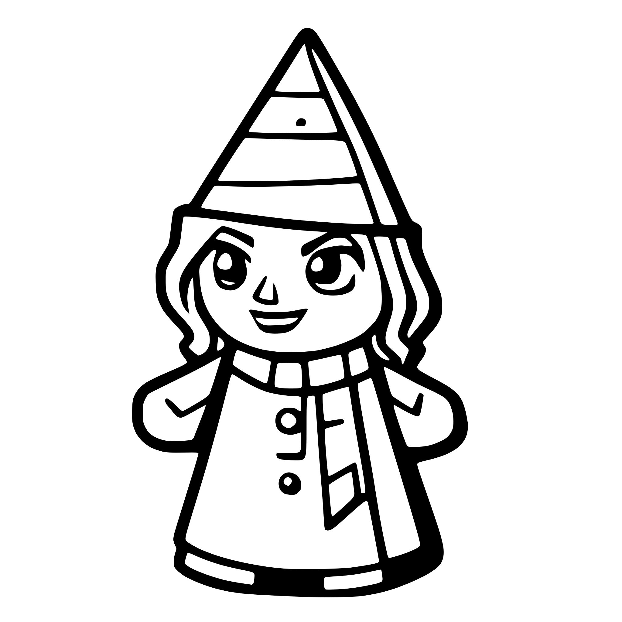 AI-generated SVG of a wizard drawn with circuits lines cartoonish