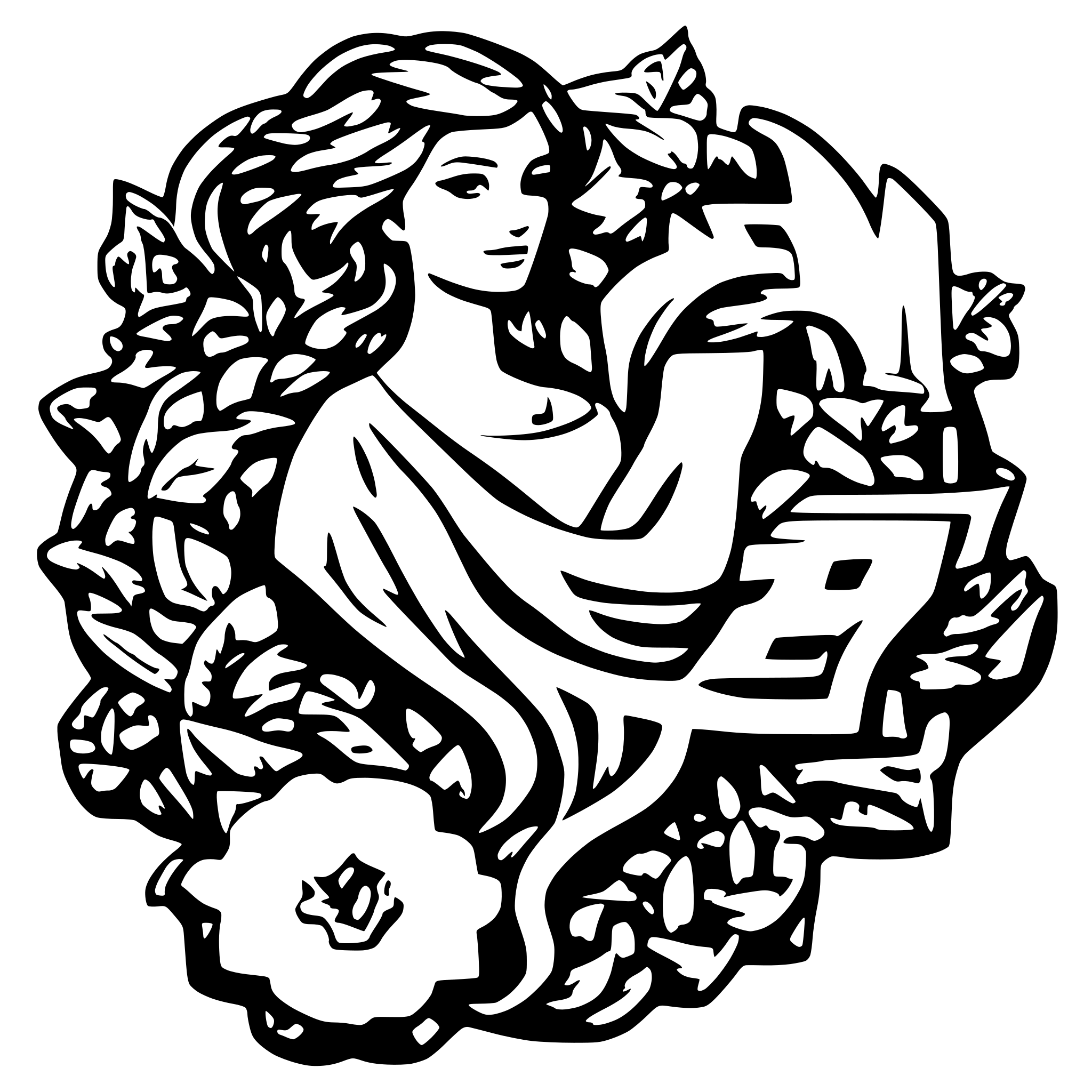 AI-generated SVG of a love god