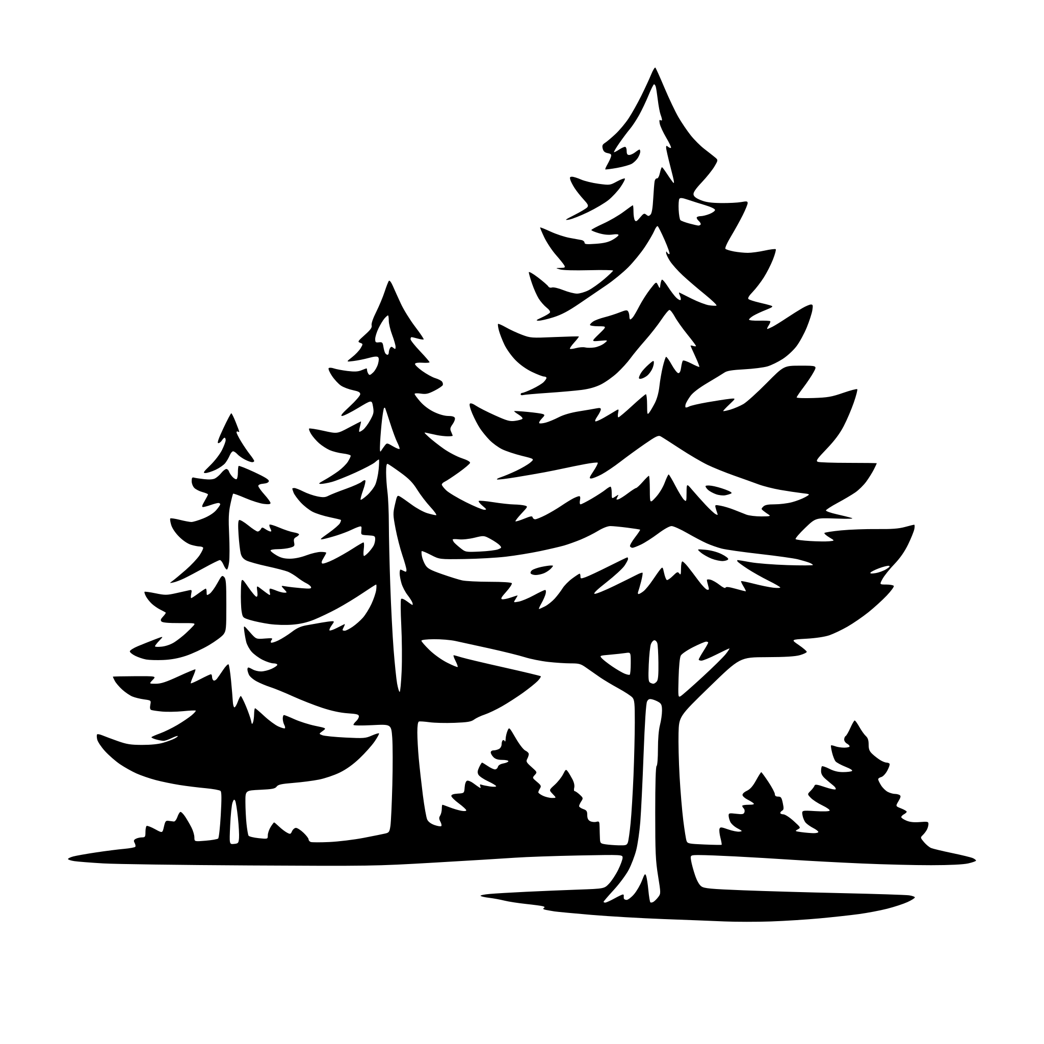 AI-generated SVG of 'one evergreen tree'