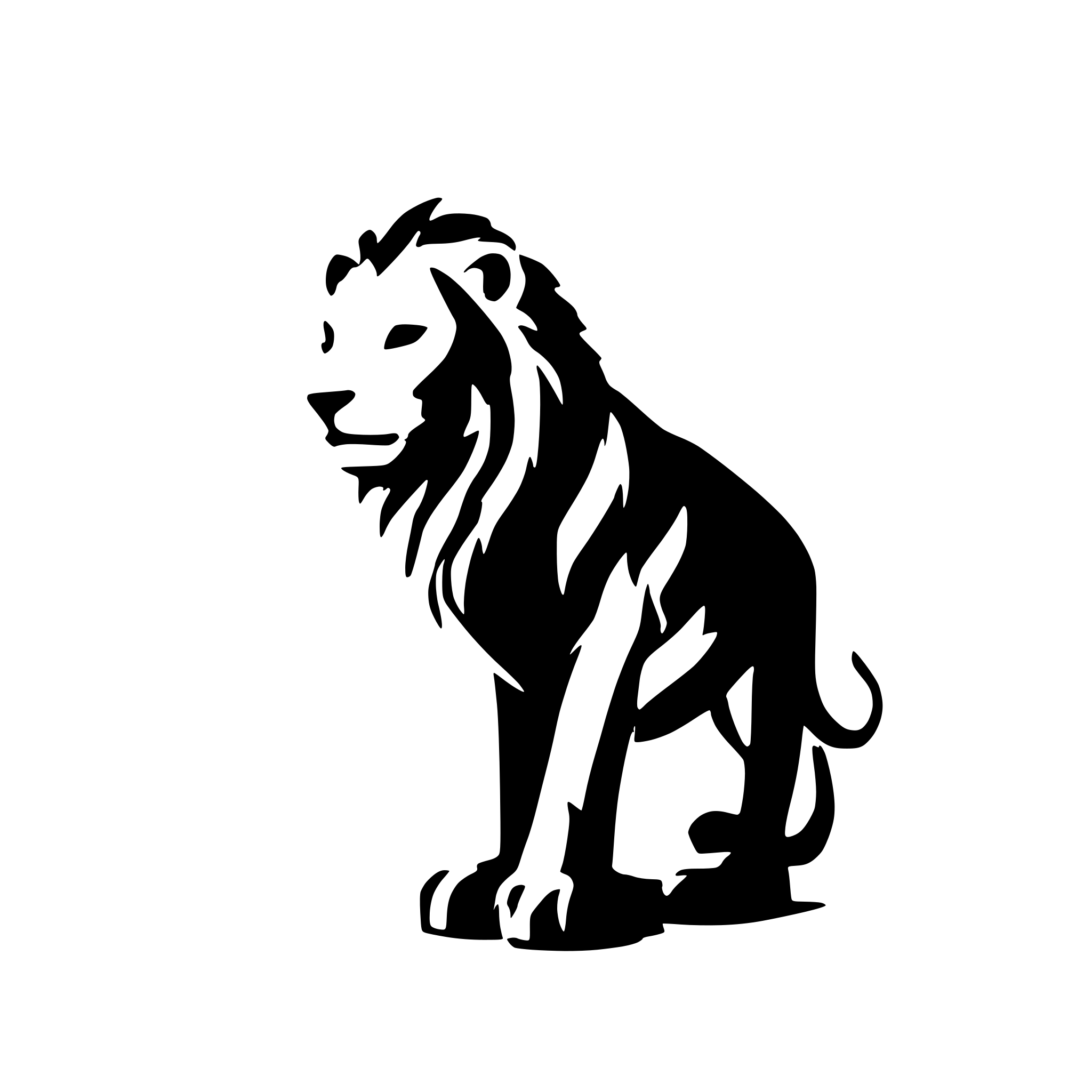 AI-generated SVG of a lion