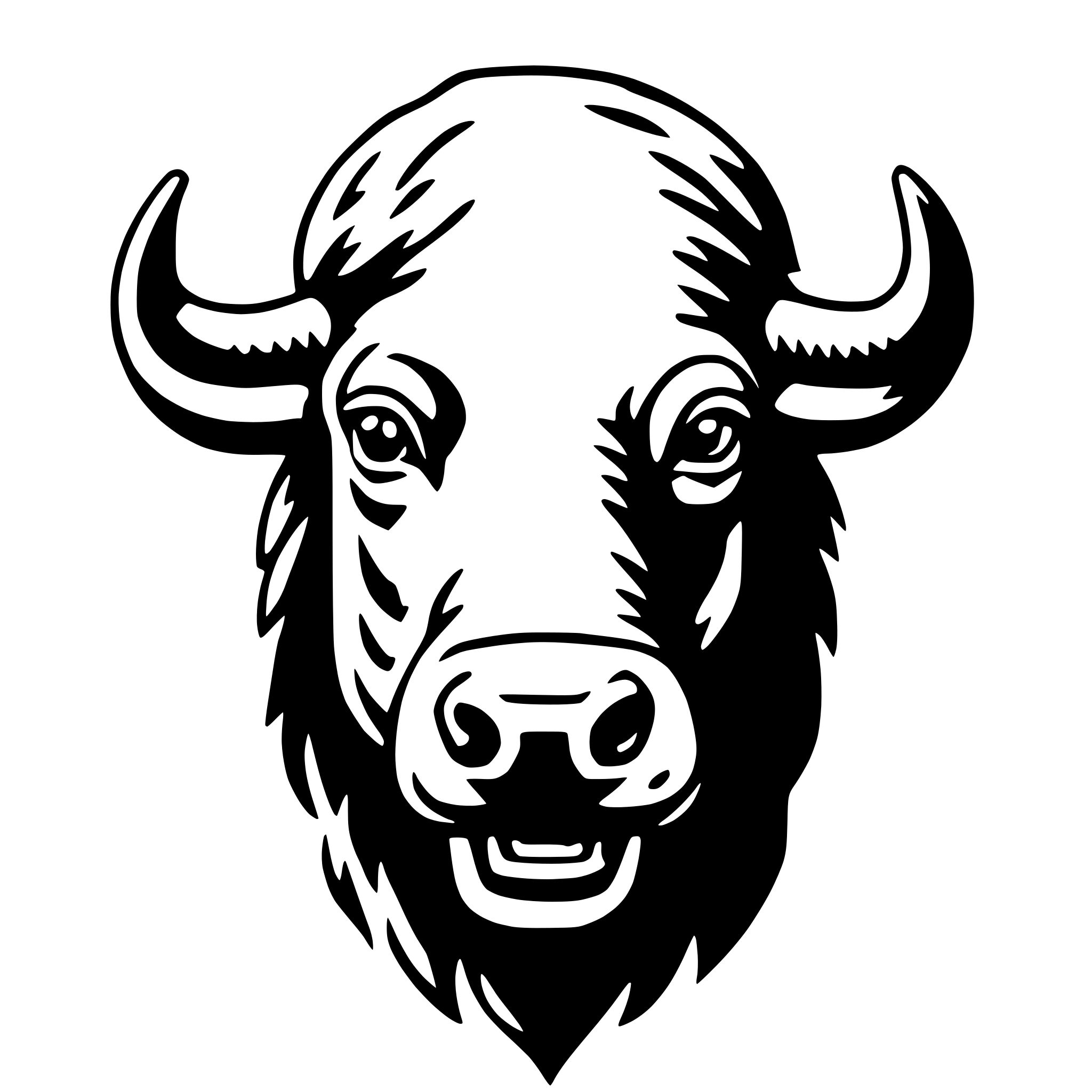 AI-generated SVG of a bison