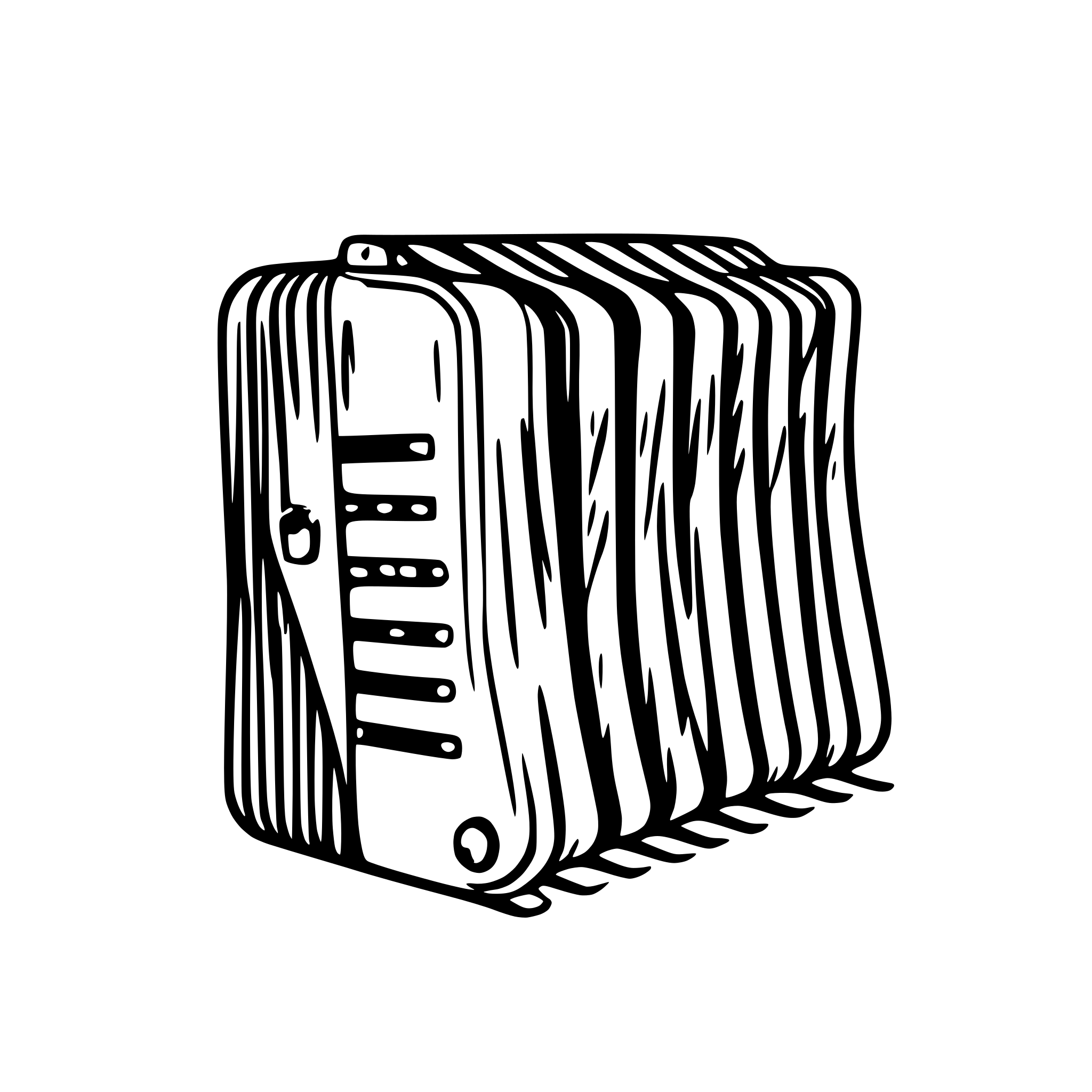 AI-generated SVG of a A minimalistic illustration focusing exclusively on the bellows of an accordion. The bellows should be represented by simple pleated lines or a geometric folding pattern to symbolize its structure. No keys, buttons, or additional elements should be included—just the accordion's central pleated section. The background should be plain and neutral, ensuring all focus is on the bellows. AI-generated SVG of a A minimalistic illustration focusing exclusively on the bellows of an accordion. The bellows should be represented by simple pleated lines or a geometric folding pattern to symbolize its structure. No keys, buttons, or additional elements should be included—just the accordion's central pleated section. The background should be plain and neutral, ensuring all focus is on the bellows.