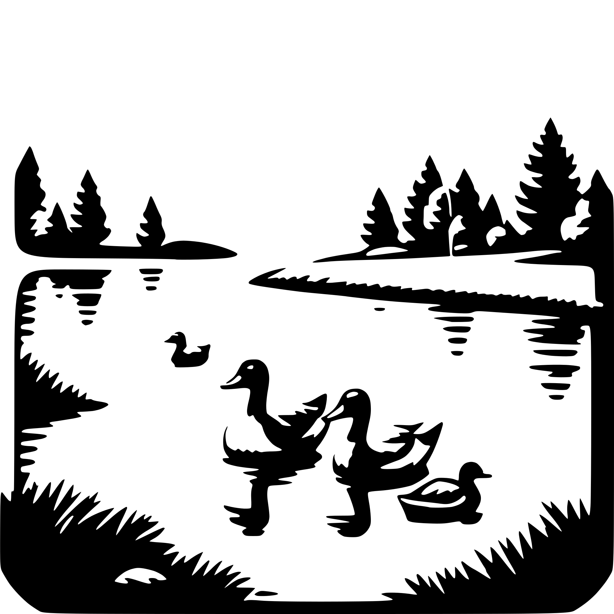 AI-generated SVG of 'lake with ducks'