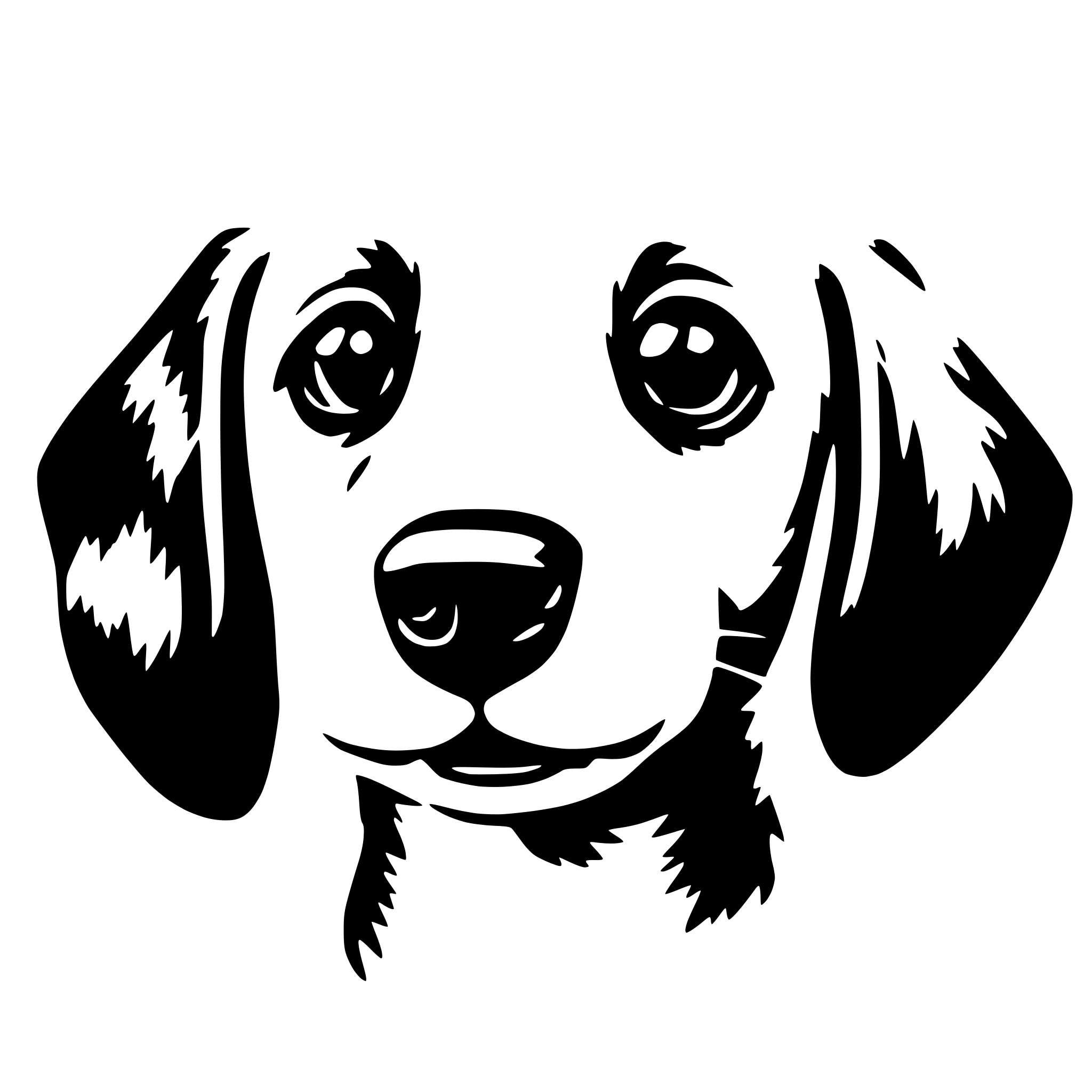 AI-generated SVG of 'cutie dogs face'