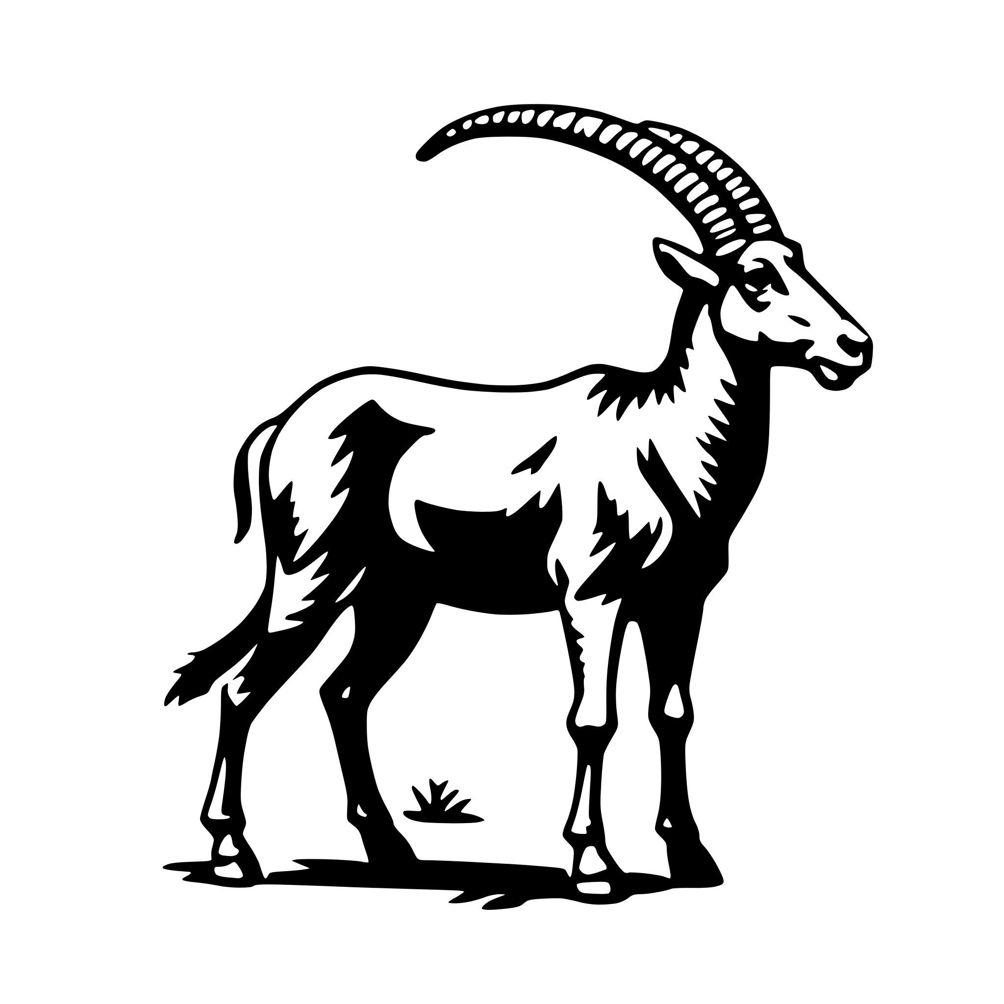 AI-generated SVG of 'ibex'