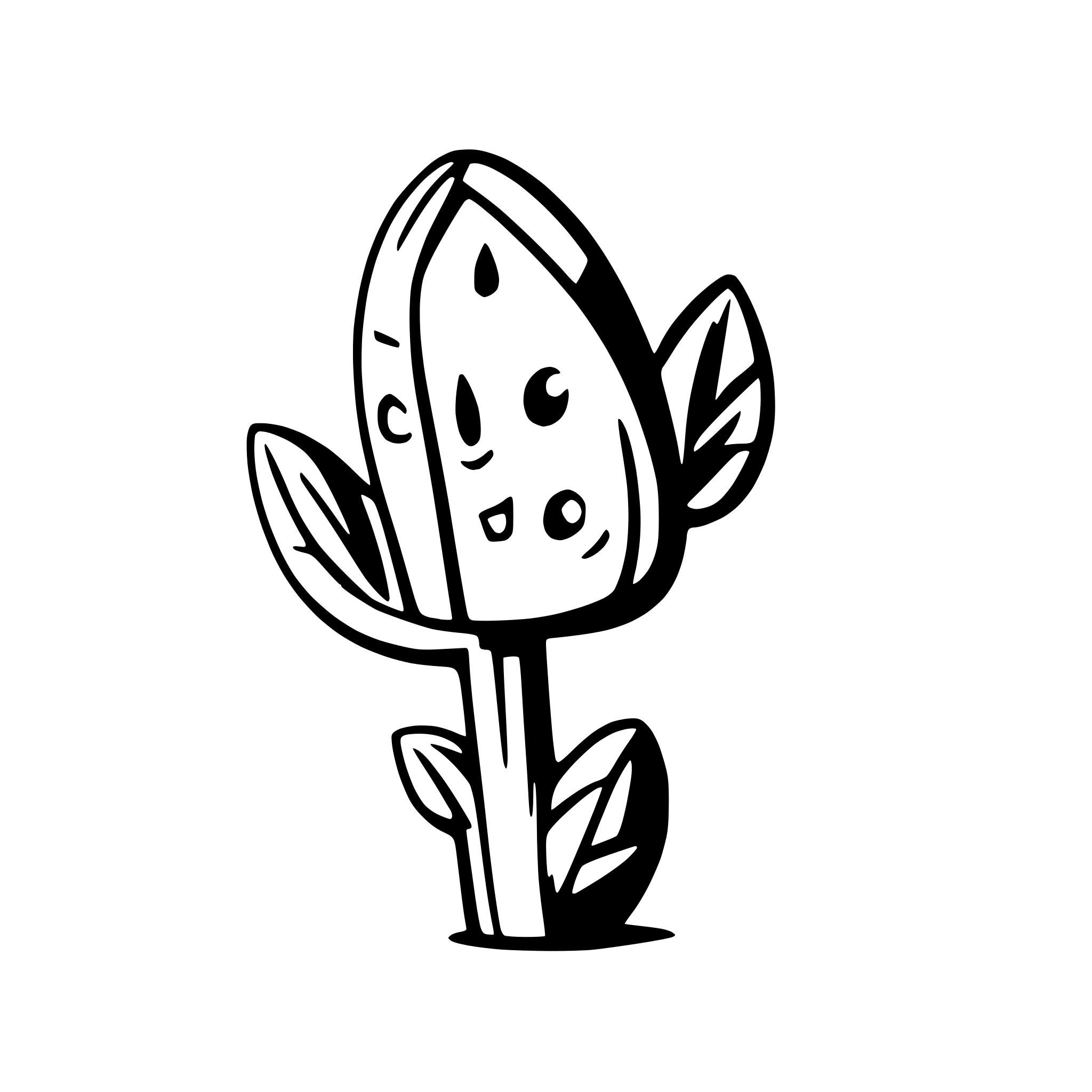 AI-generated SVG of a Pflanze mit platzendem Boden, ernergisch