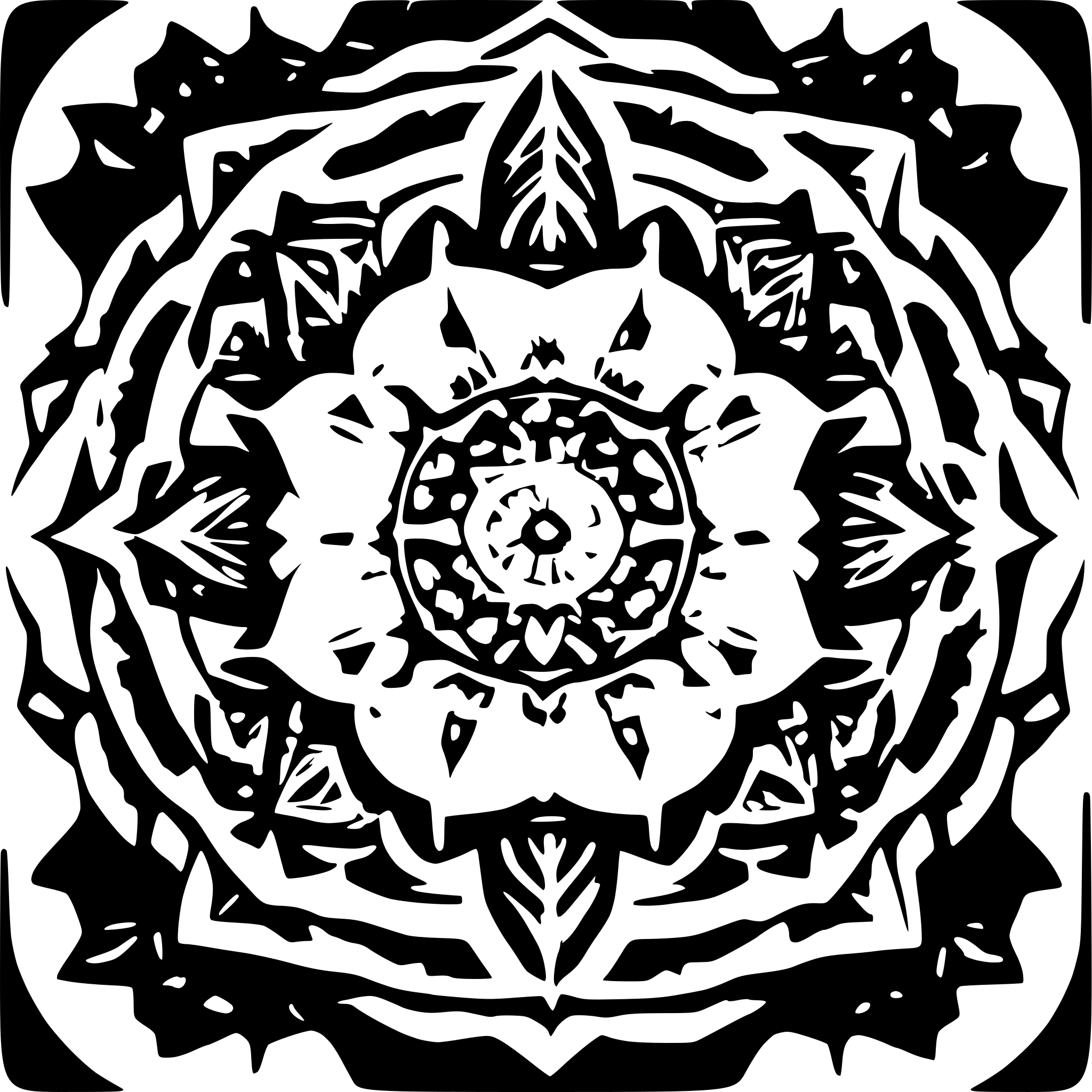 AI-generated SVG of a mandala art, colourful, fractal pattern, good vibes, heavenly divine vibe