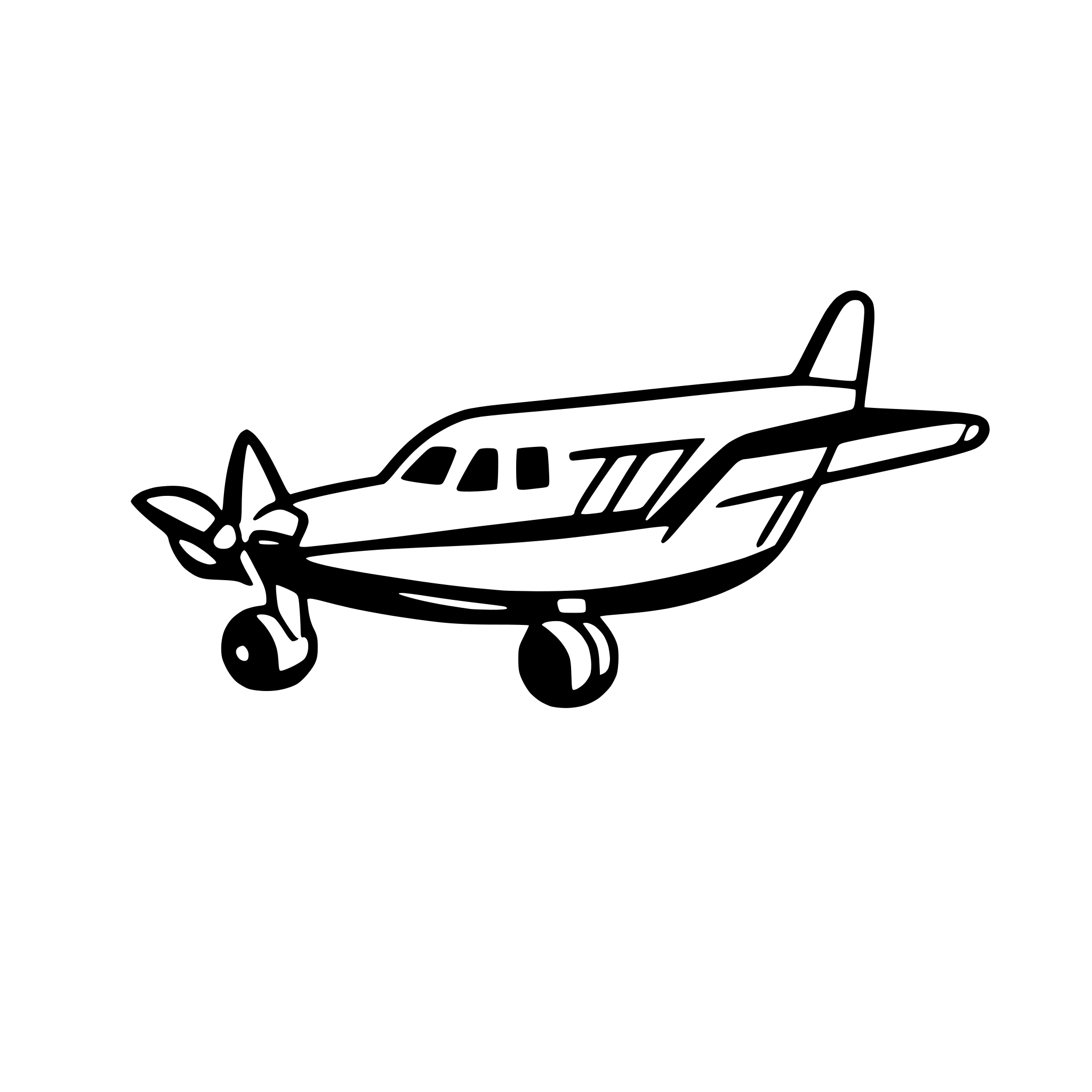 AI-generated SVG of 'A minimalist representation of a vintage airplane using only a few simple curved lines to suggest its shape, flying upwards. Style: vector, line art, minimal, black lines, transparent background.'