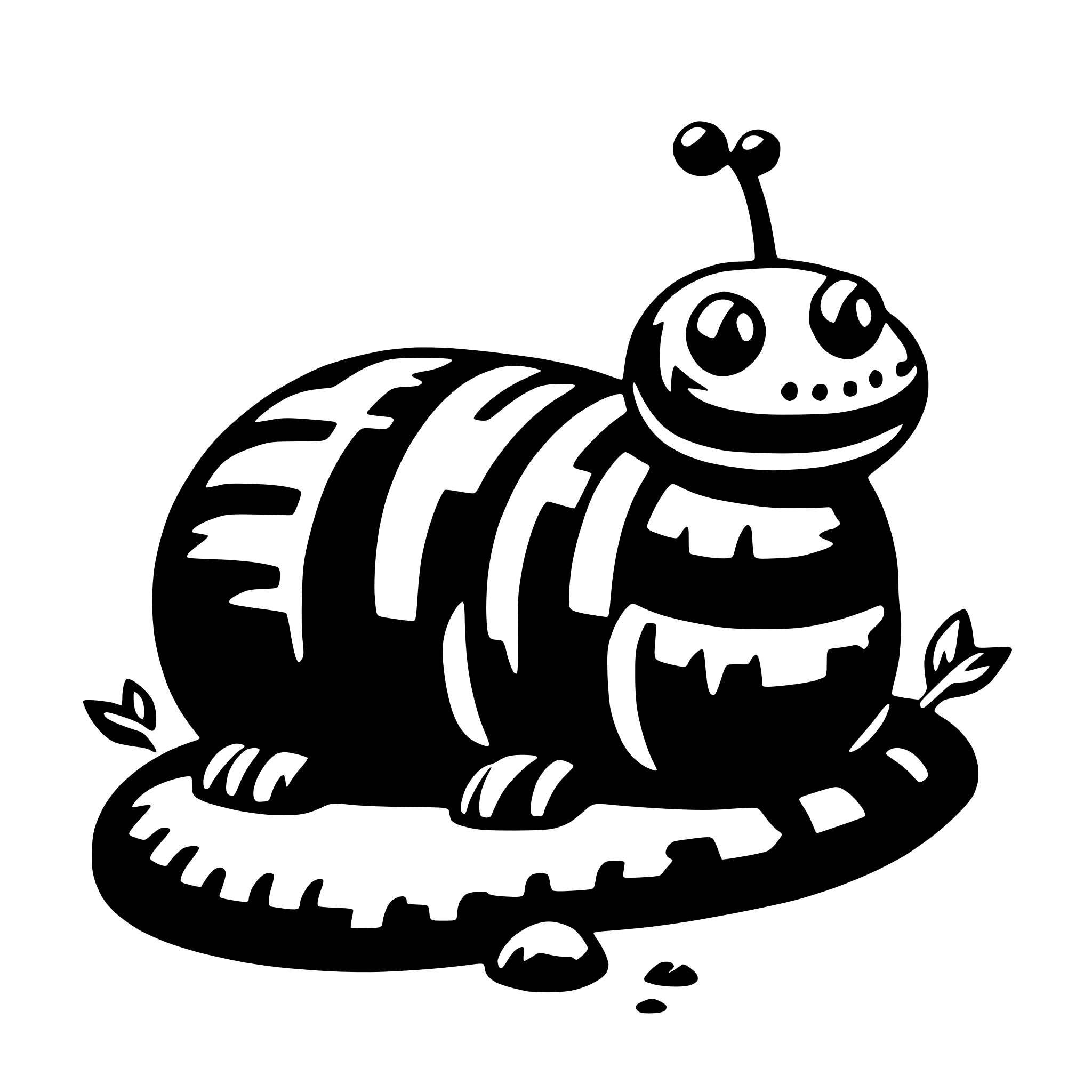 AI-generated SVG of a caterpillar