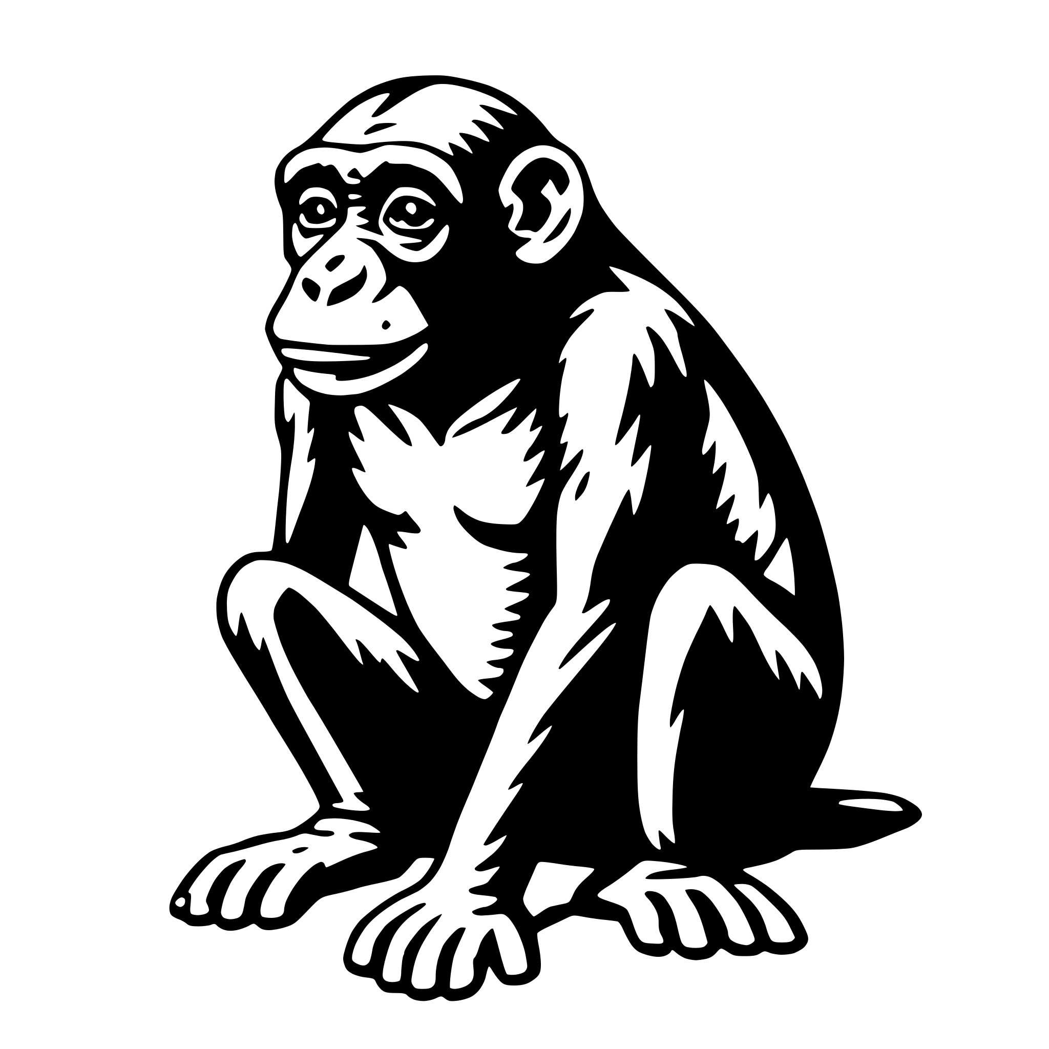 AI-generated SVG of 'bonobo'