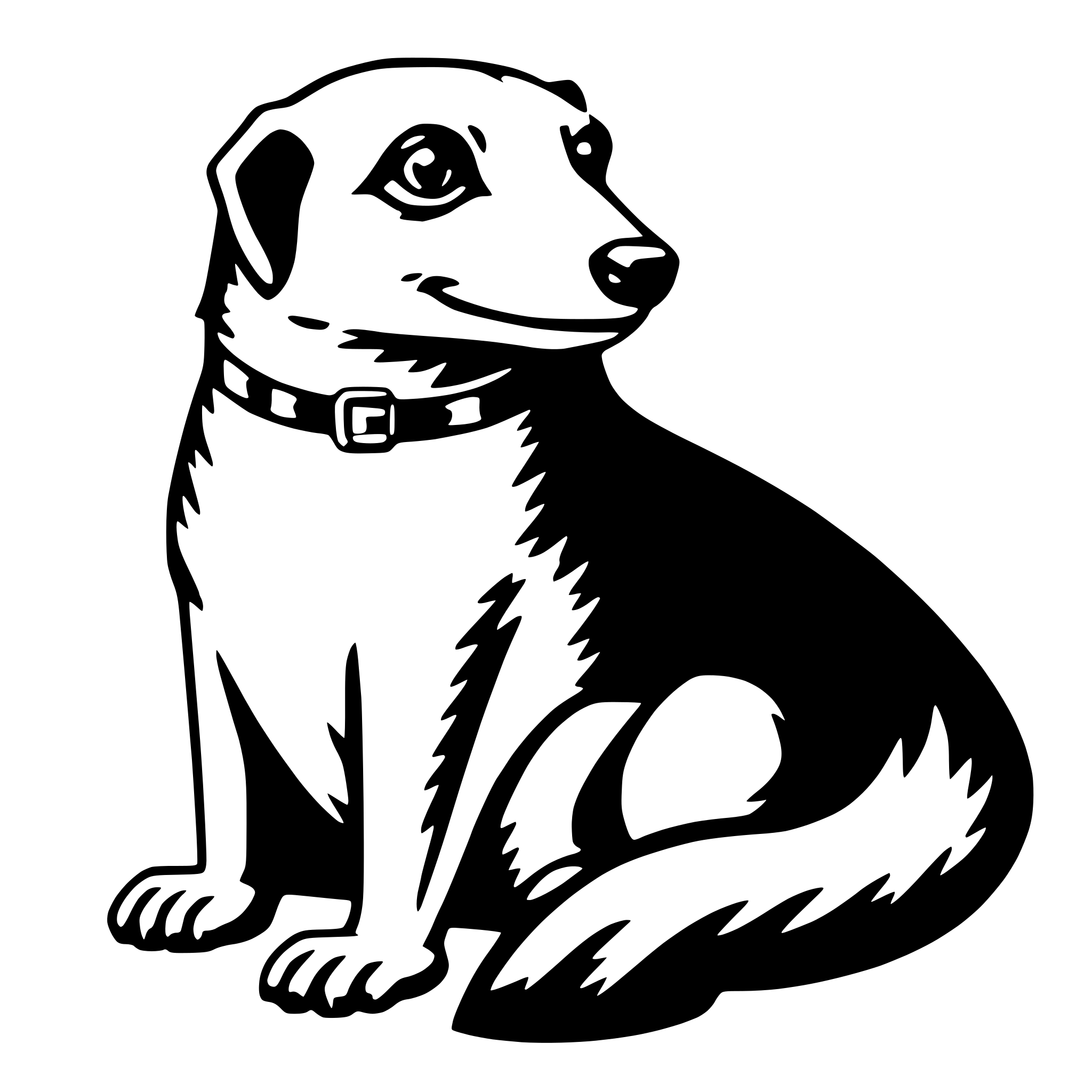 AI-generated SVG of 'mongoose with monocle'