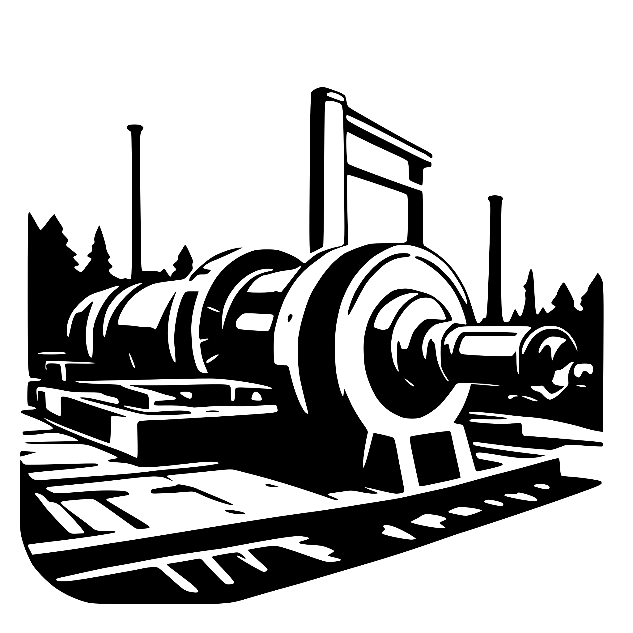 AI-generated SVG of 'industrial saw mill'