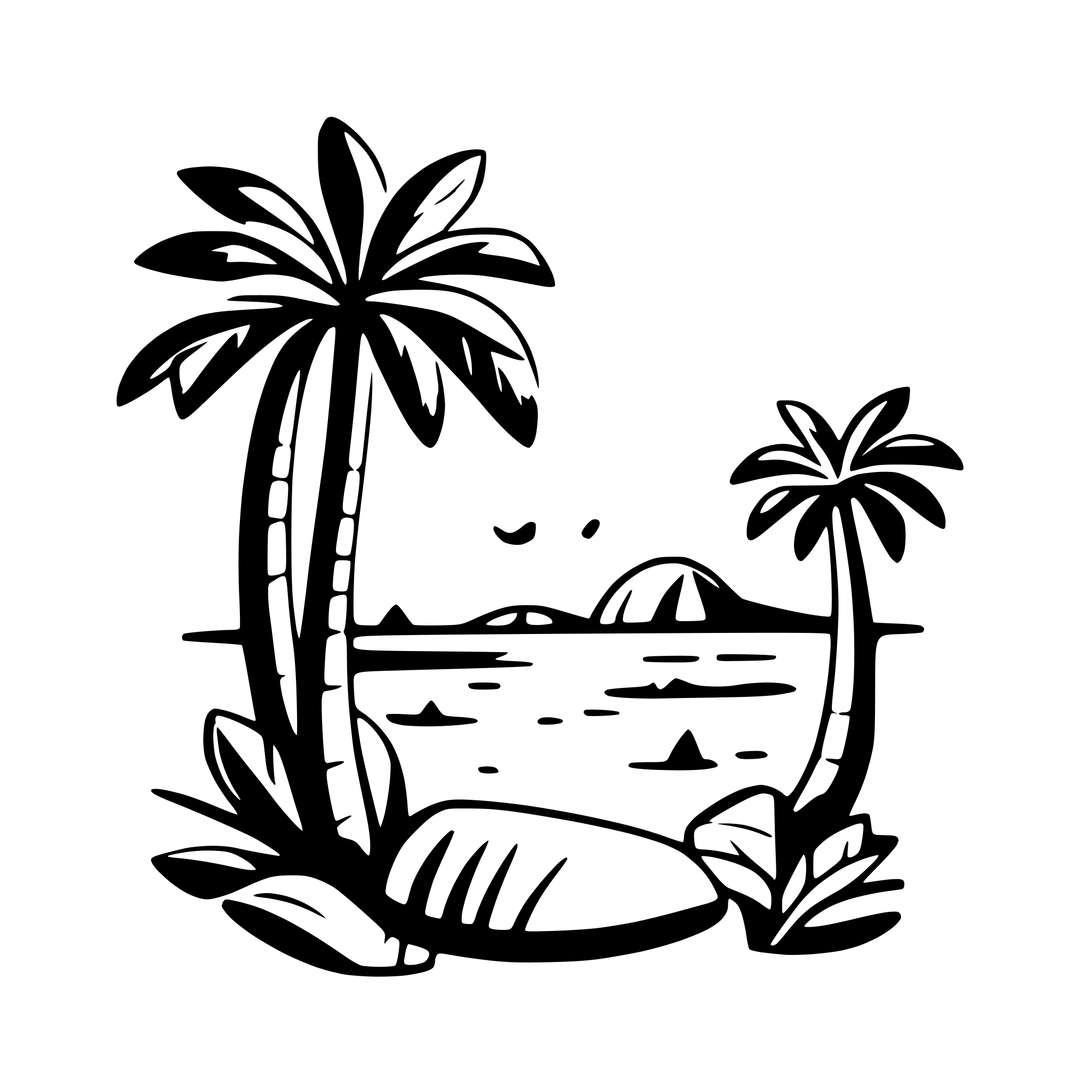 AI-generated SVG of 'tropical Island'