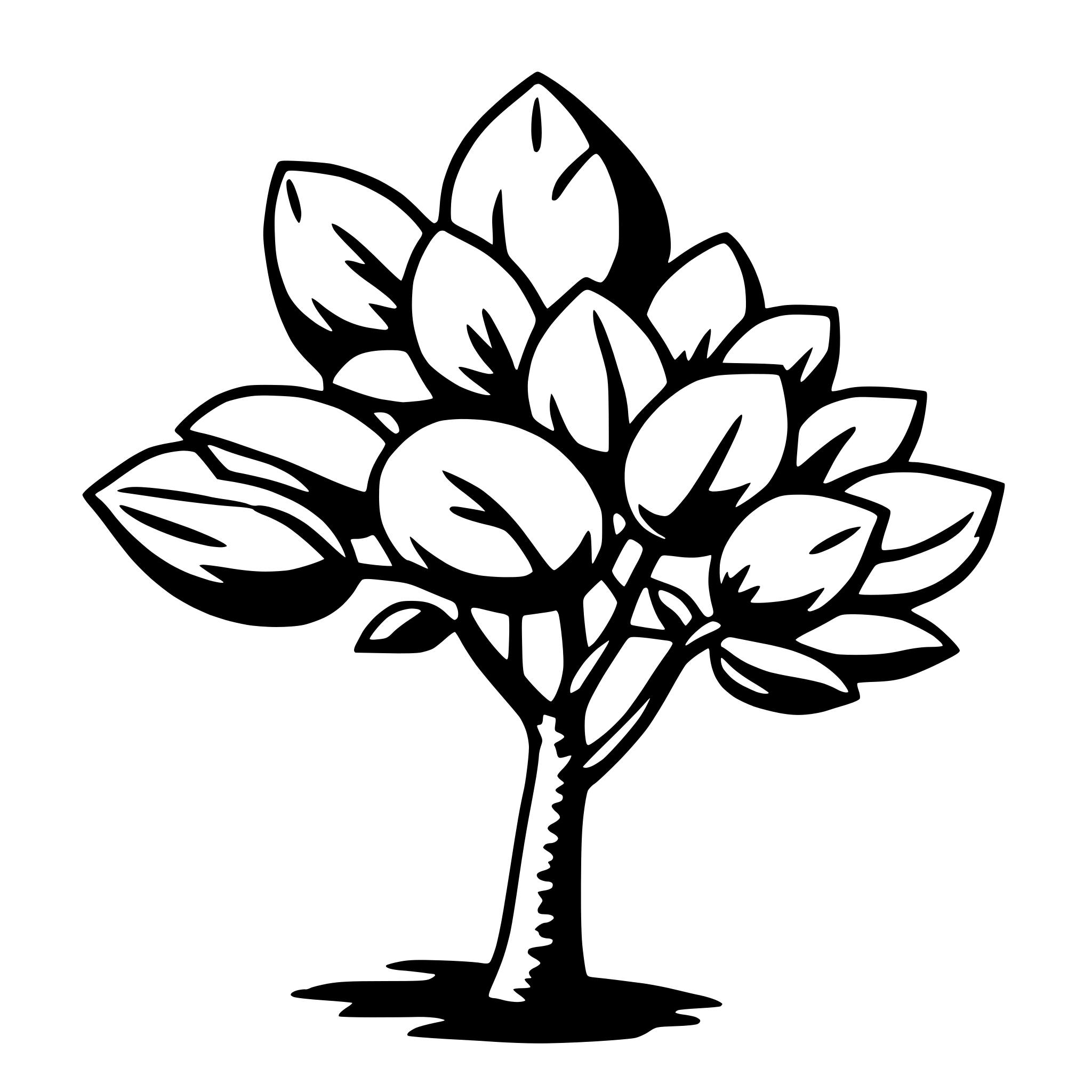 AI-generated SVG of a magnolia tree