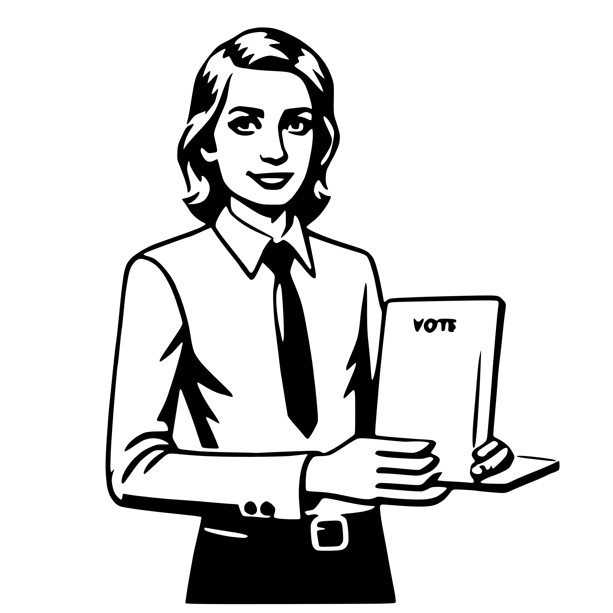 AI-generated SVG of a marketing manager