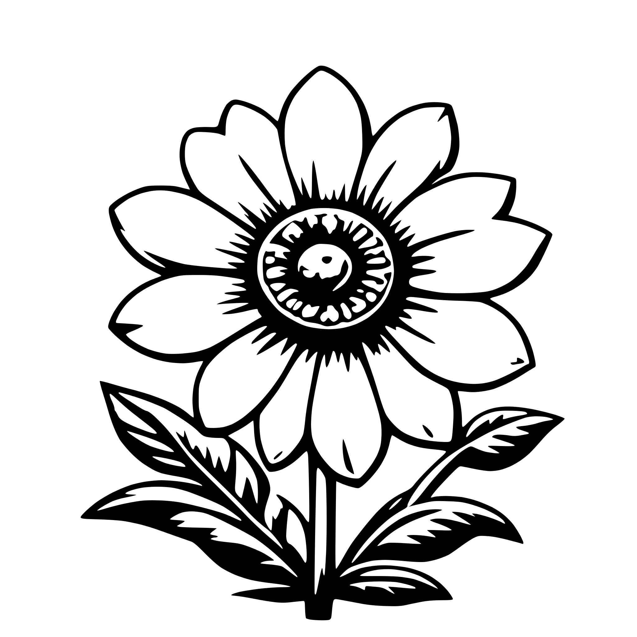AI-generated SVG of a flower