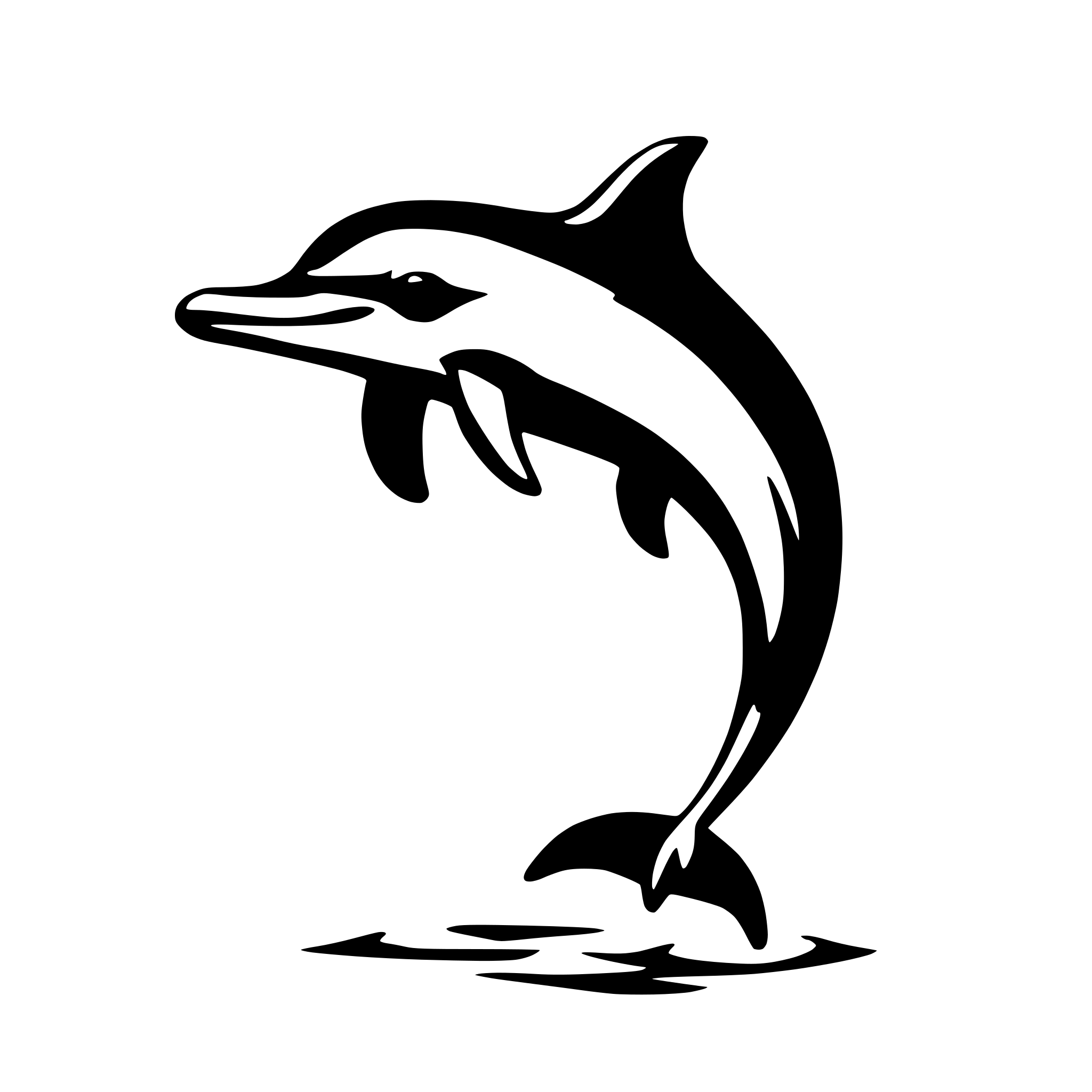 AI-generated SVG of a dolphin