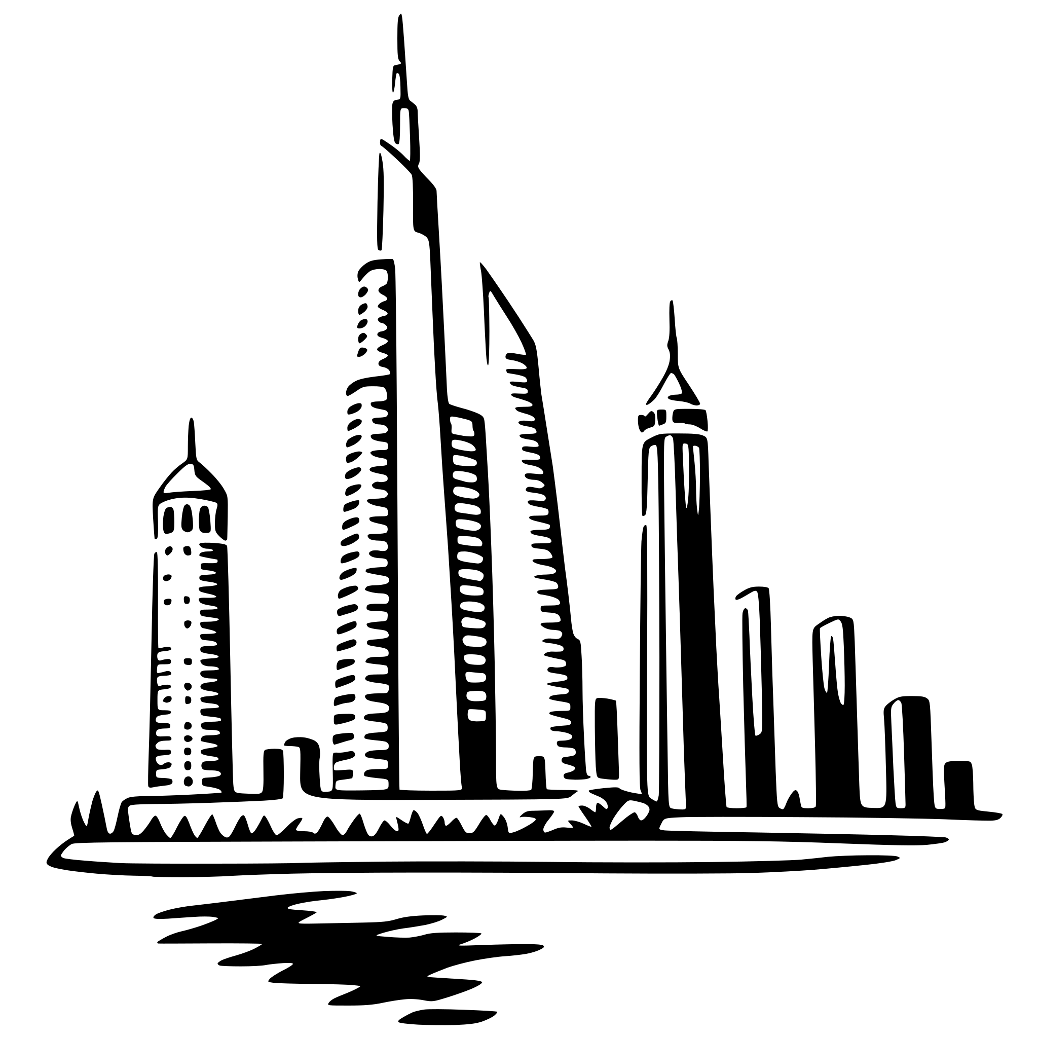 AI-generated SVG of a burj khalifa