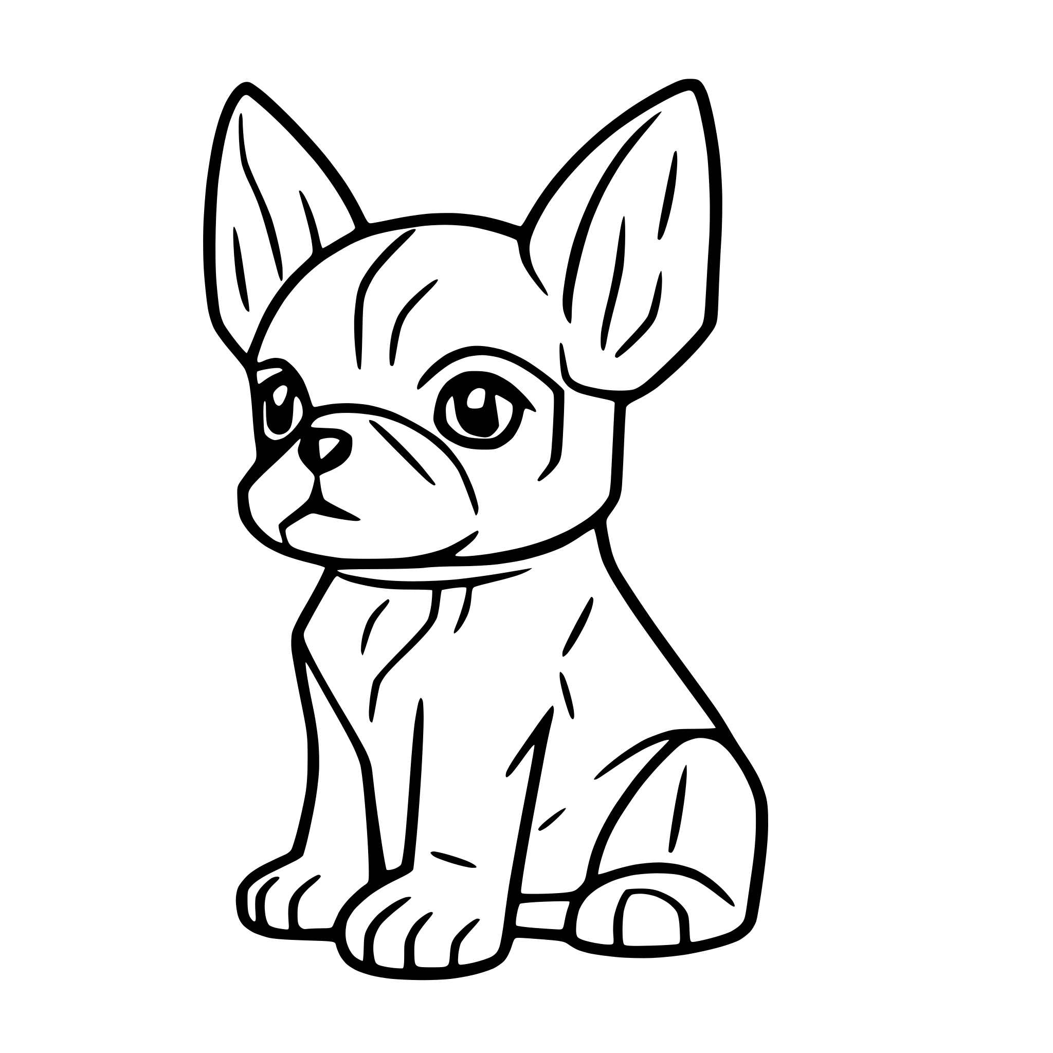 AI-generated SVG of 'french bulldog, puppy'