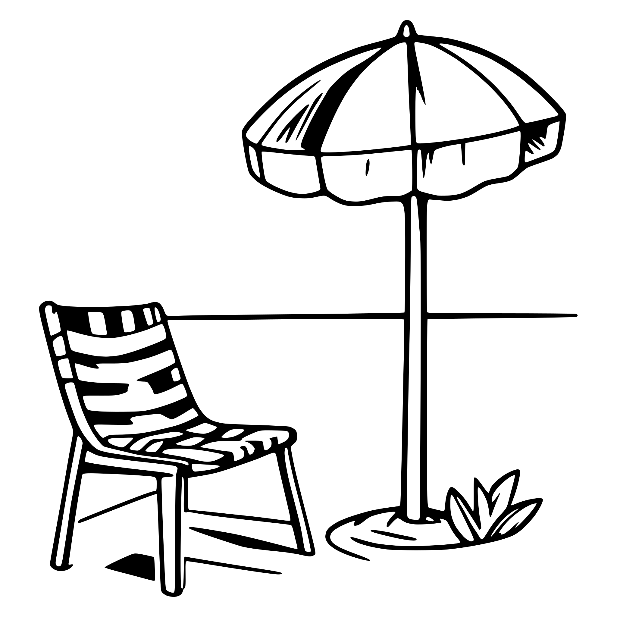 AI-generated SVG of a beach with the see and the sun in the sky