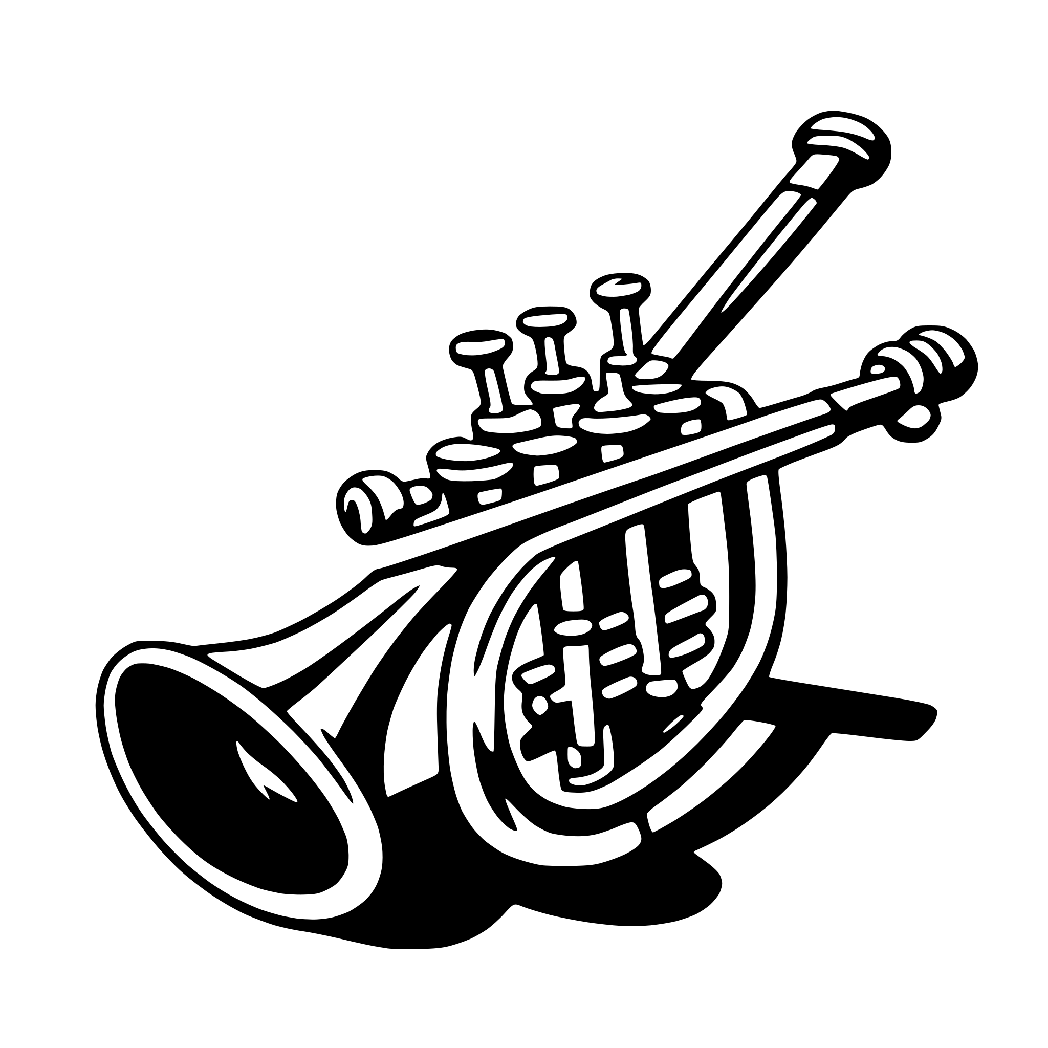 AI-generated SVG of 'trumpet'