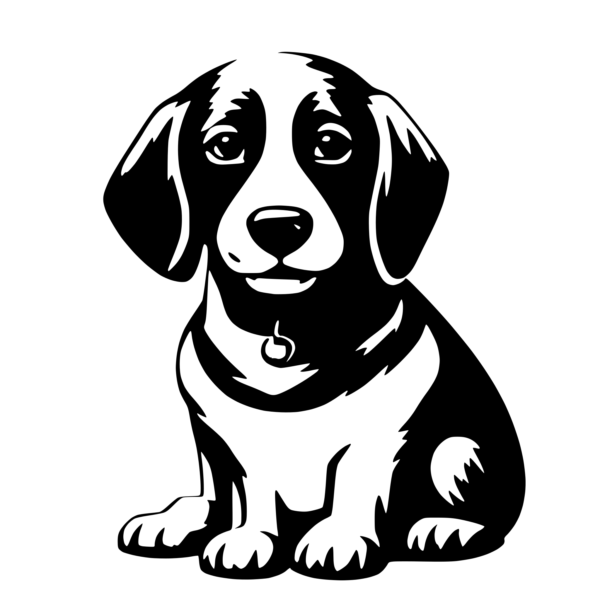 AI-generated SVG of a dog