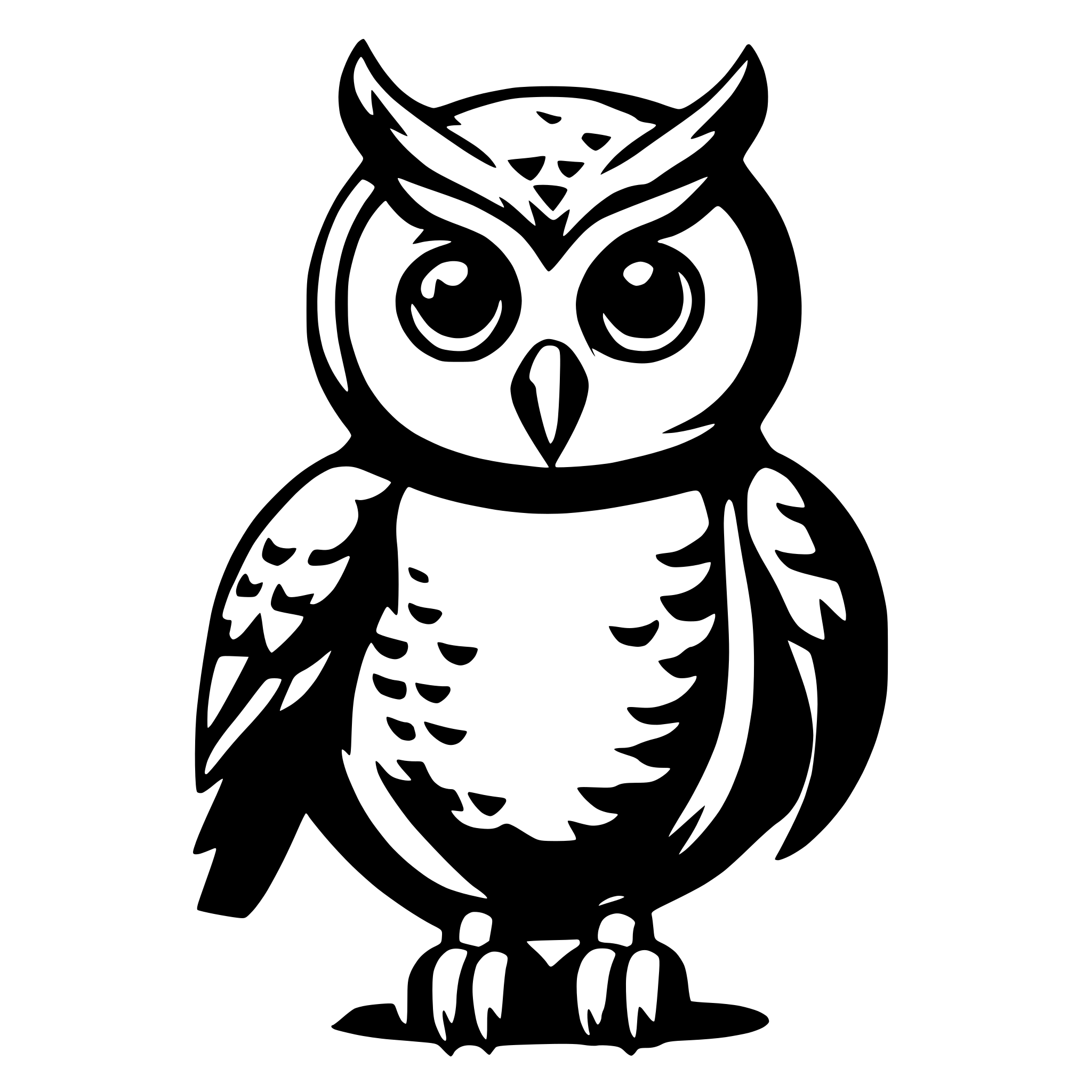 AI-generated SVG of a owl