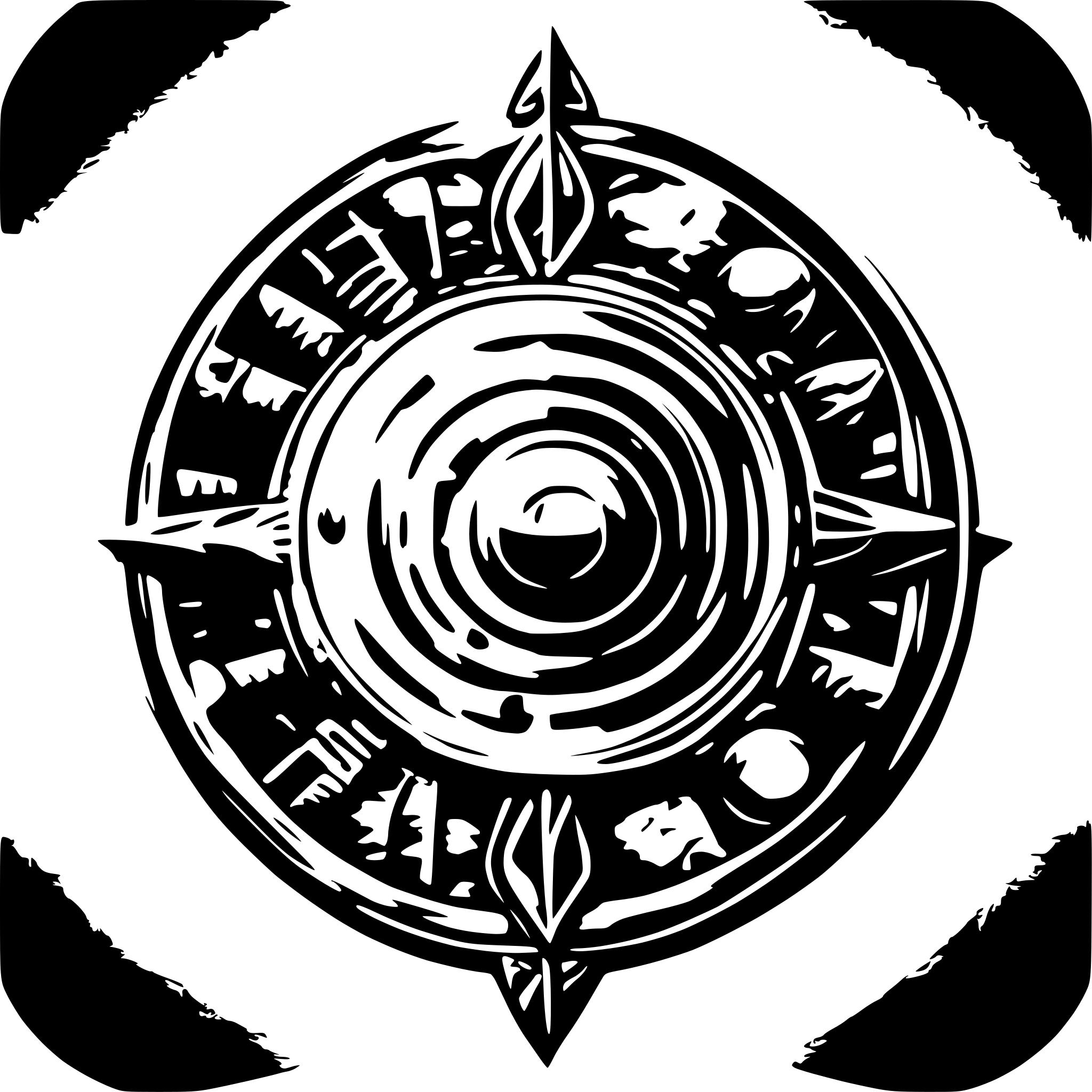 AI-generated SVG of a space round