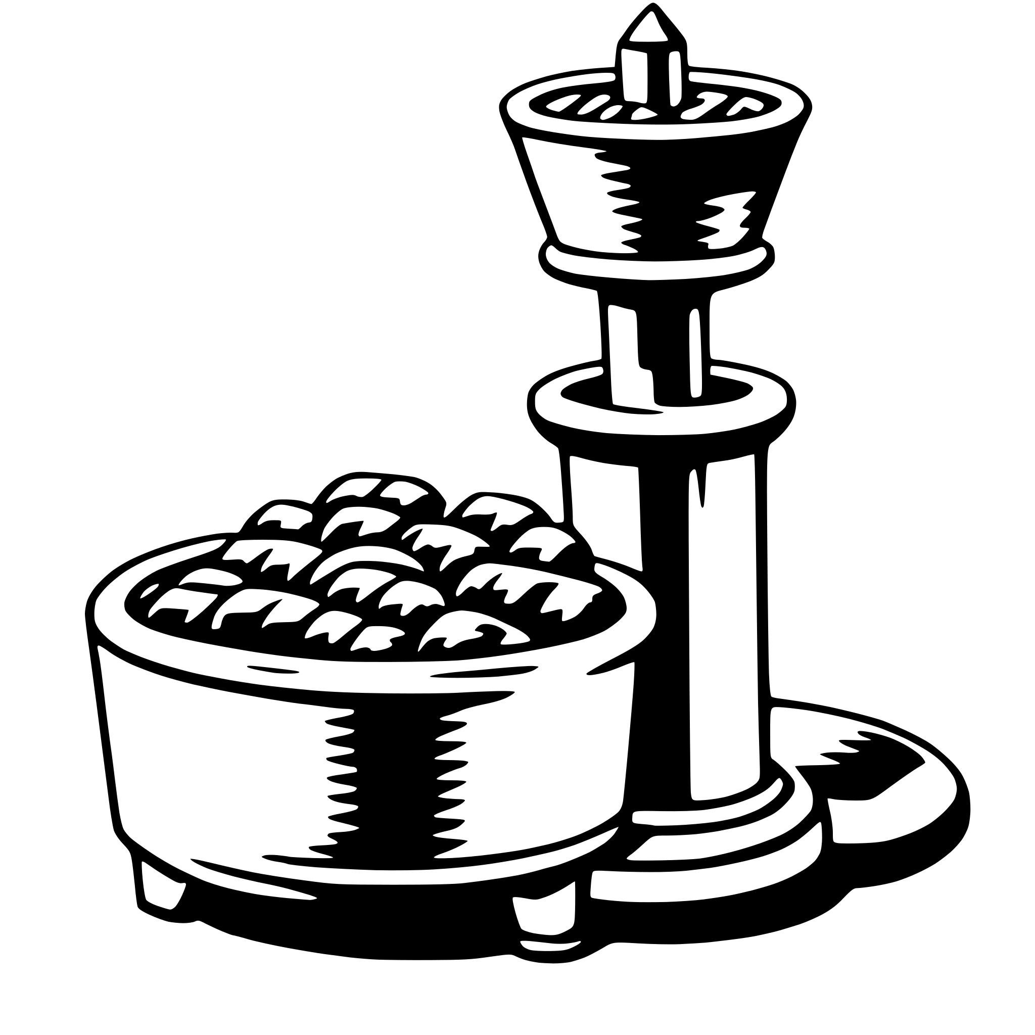 AI-generated SVG of a retort