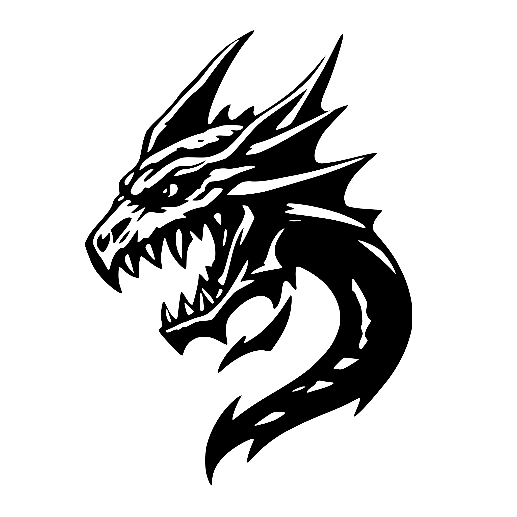 AI-generated SVG of 'A massive, razor-sharp dragon fang infused with legendary power'