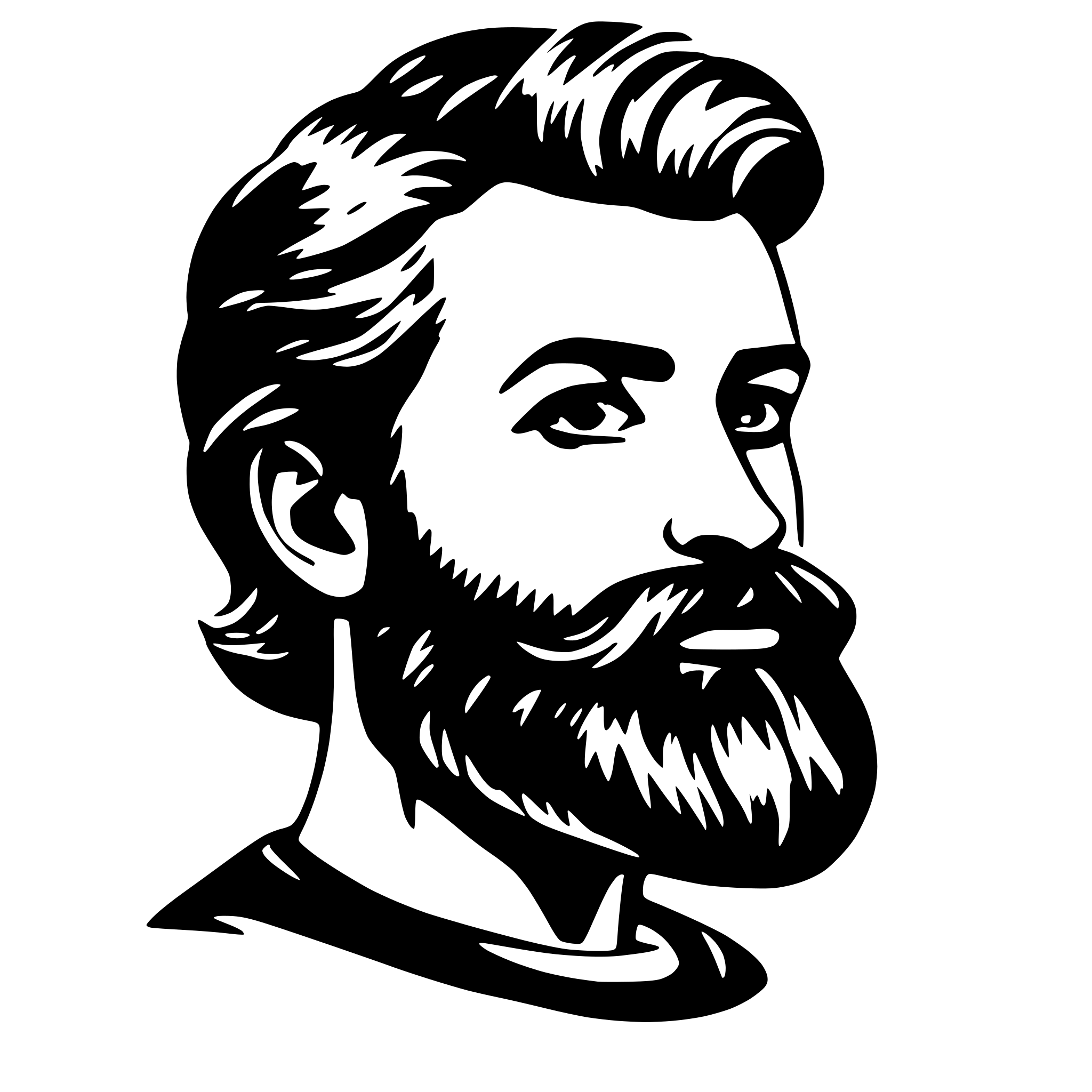 AI-generated SVG of 'beard'