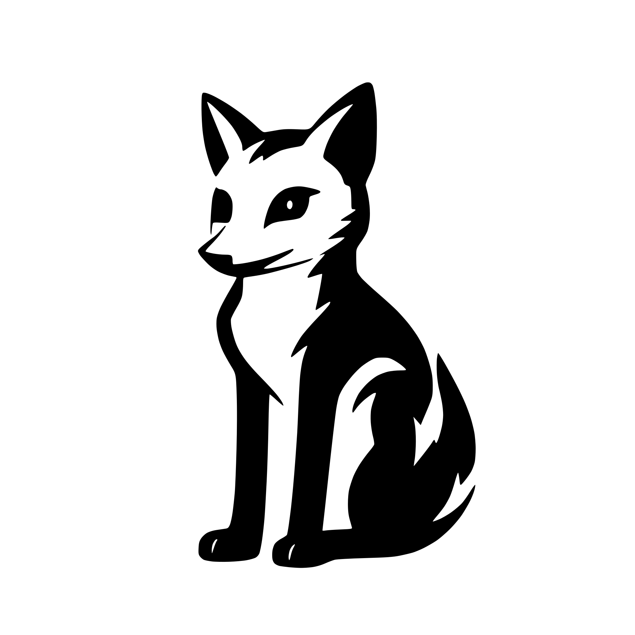 AI-generated SVG of 'fox'