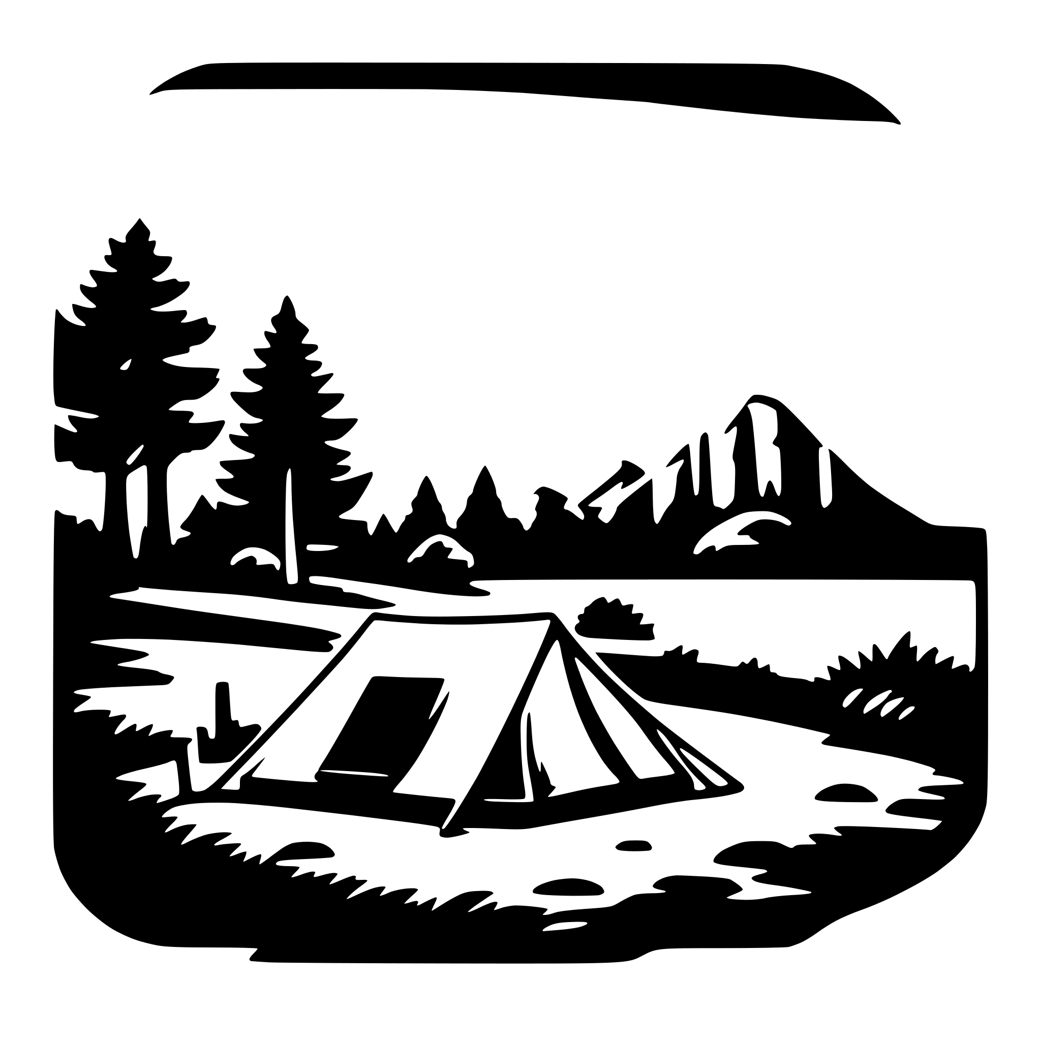 AI-generated SVG of a camping under stars