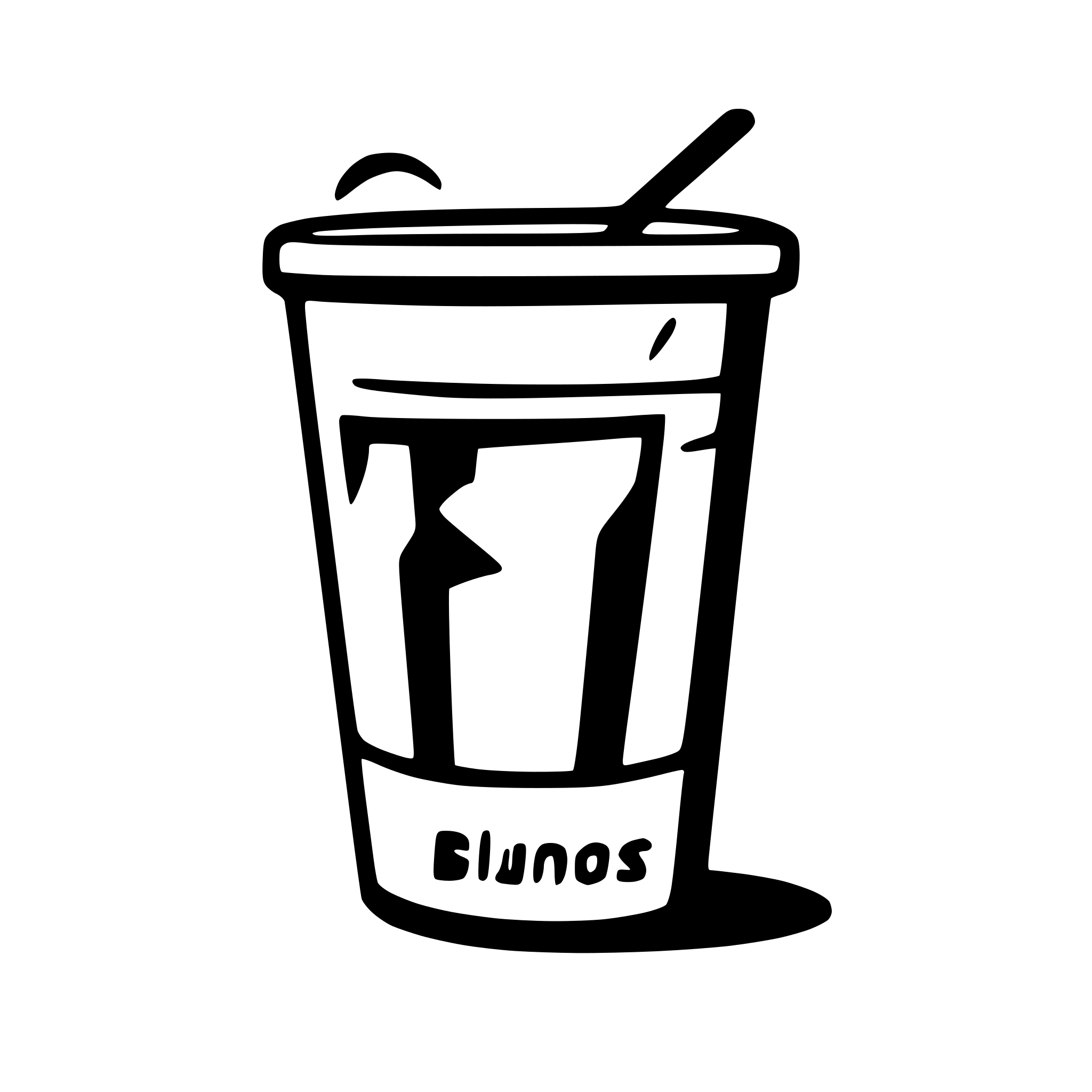 AI-generated SVG of a plain polypaper cup with phrase "Buenos dias!" in a booble font in two lines