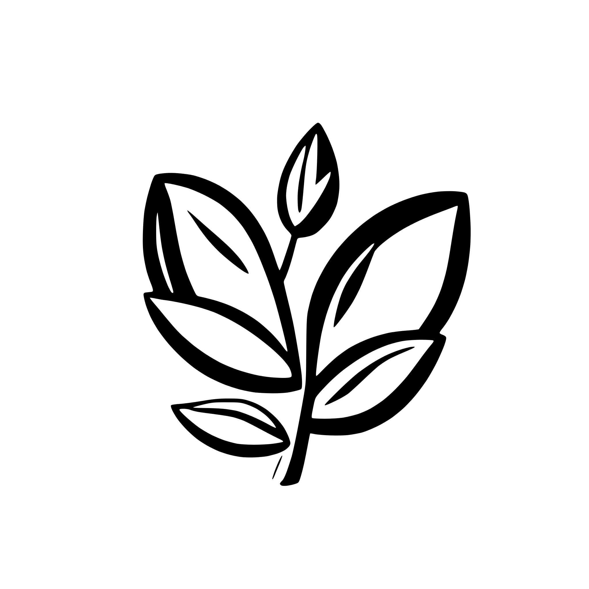 AI-generated SVG of a cursive G with olive branches around it