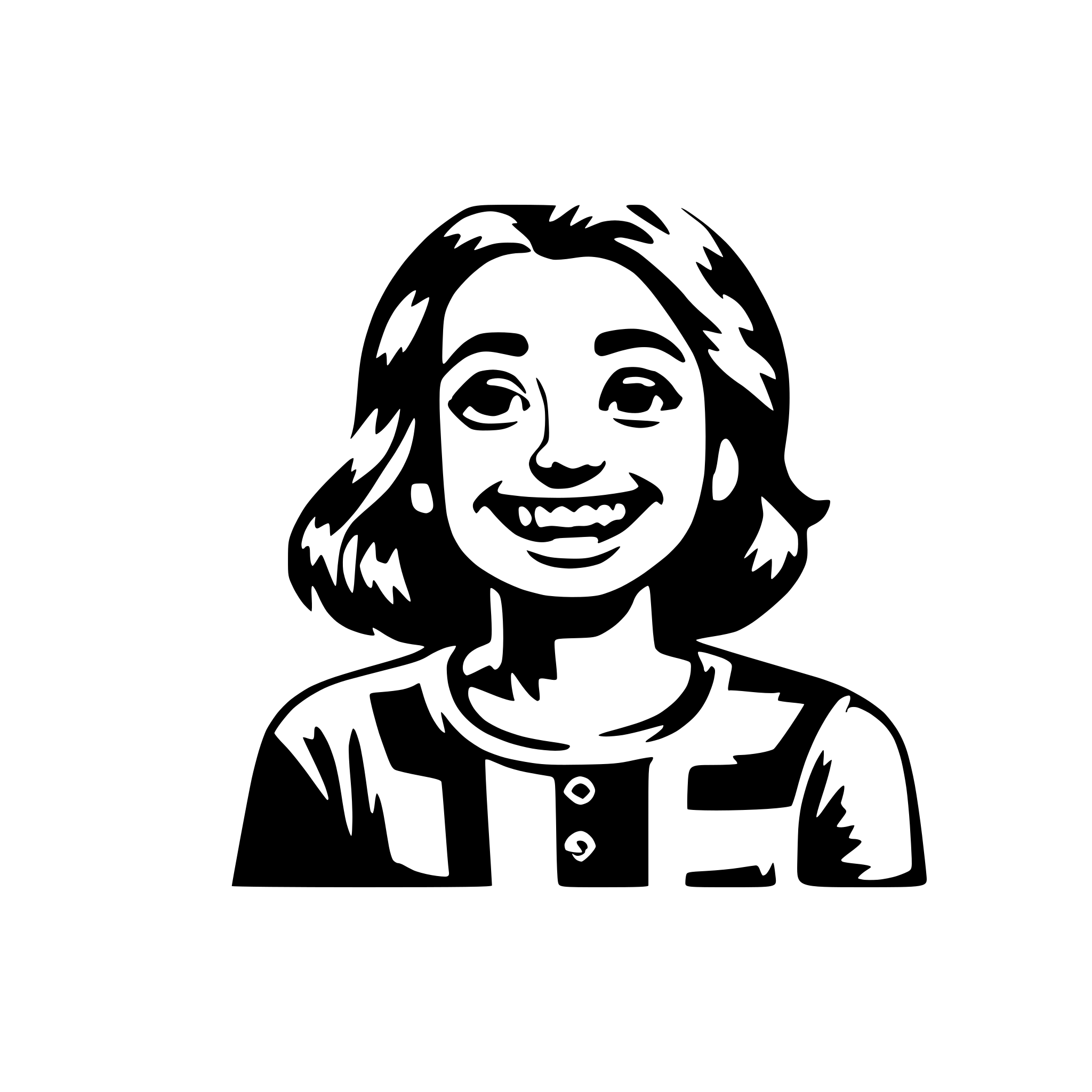 AI-generated SVG of a happy person