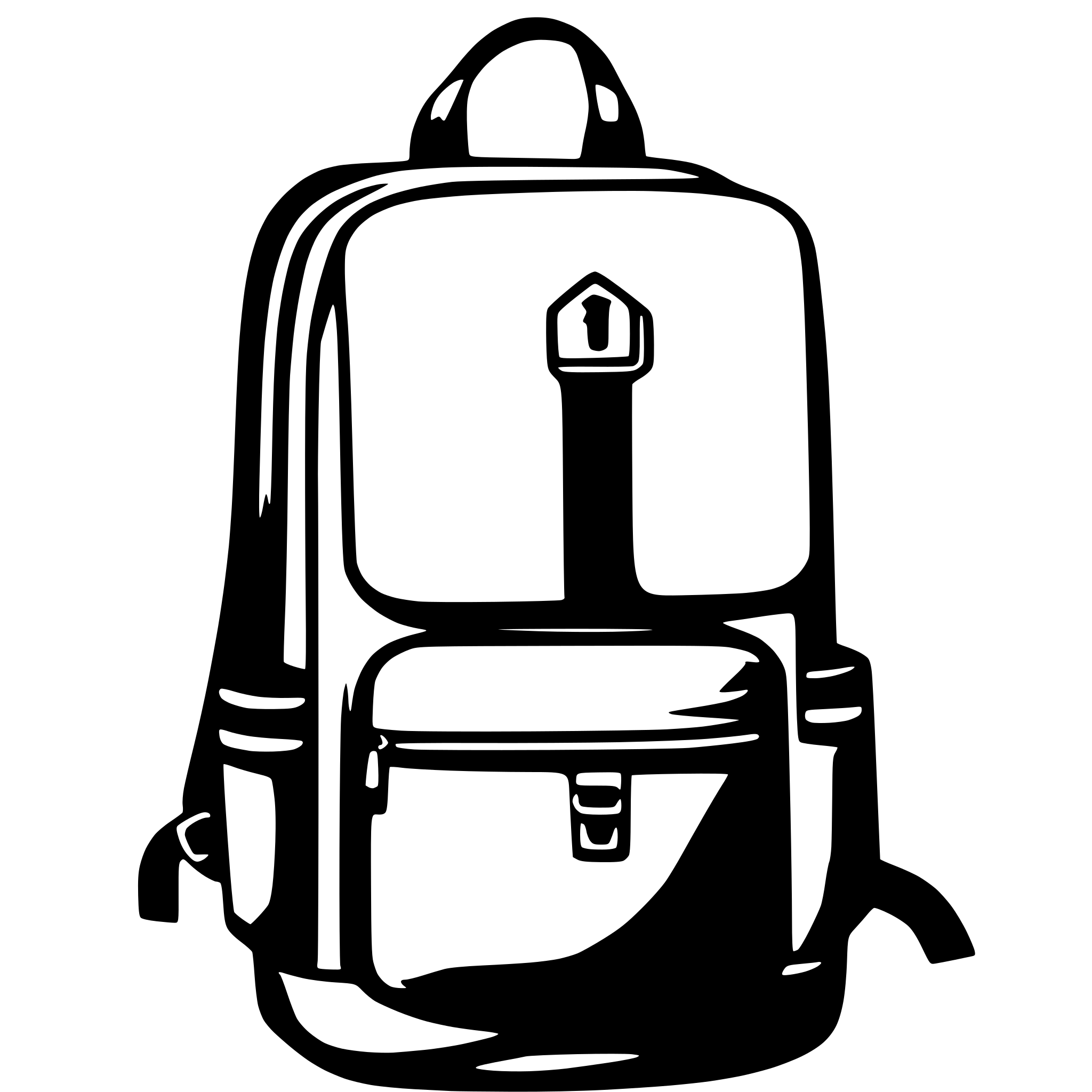 AI-generated SVG of a backpack