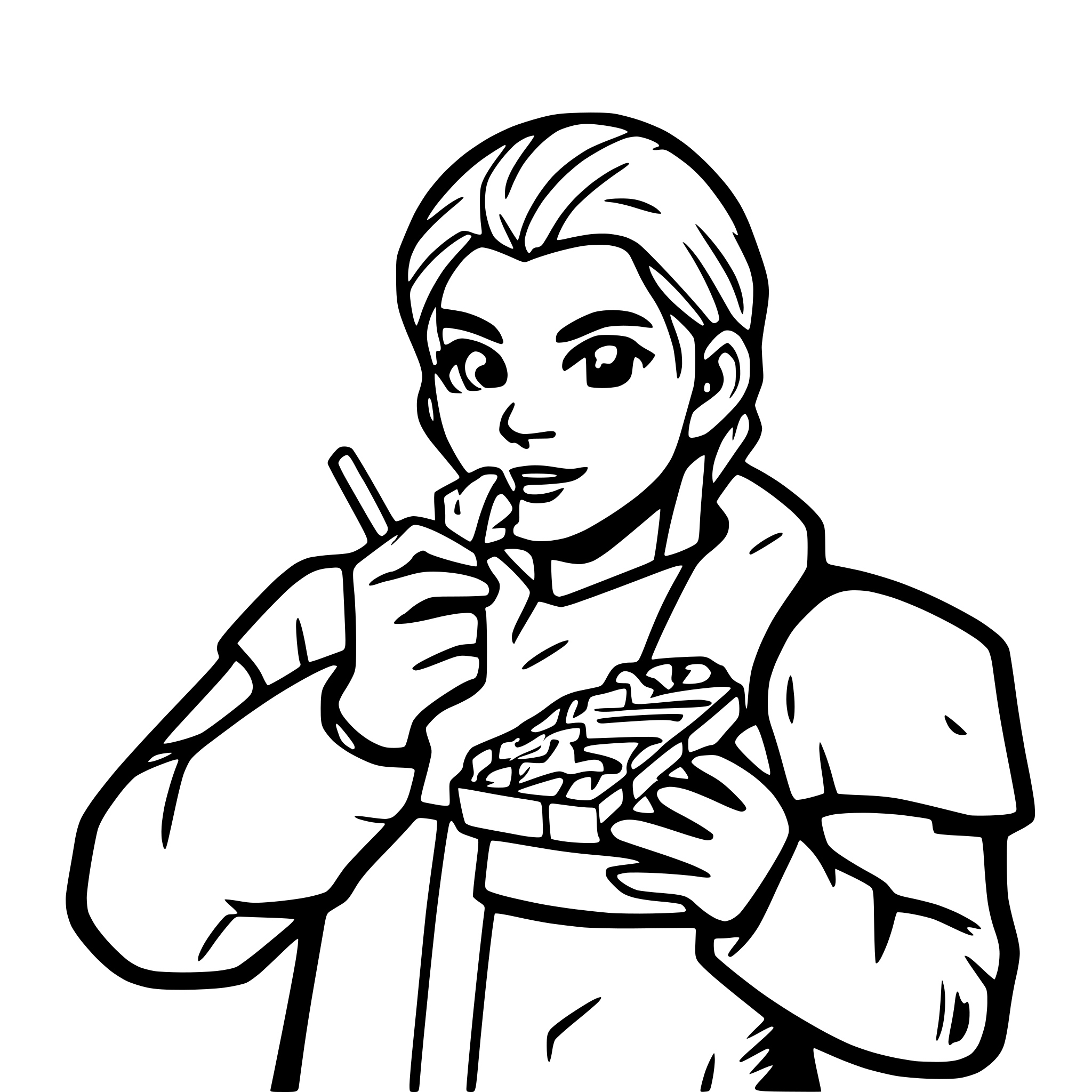 AI-generated SVG of a a king eating a candybar
