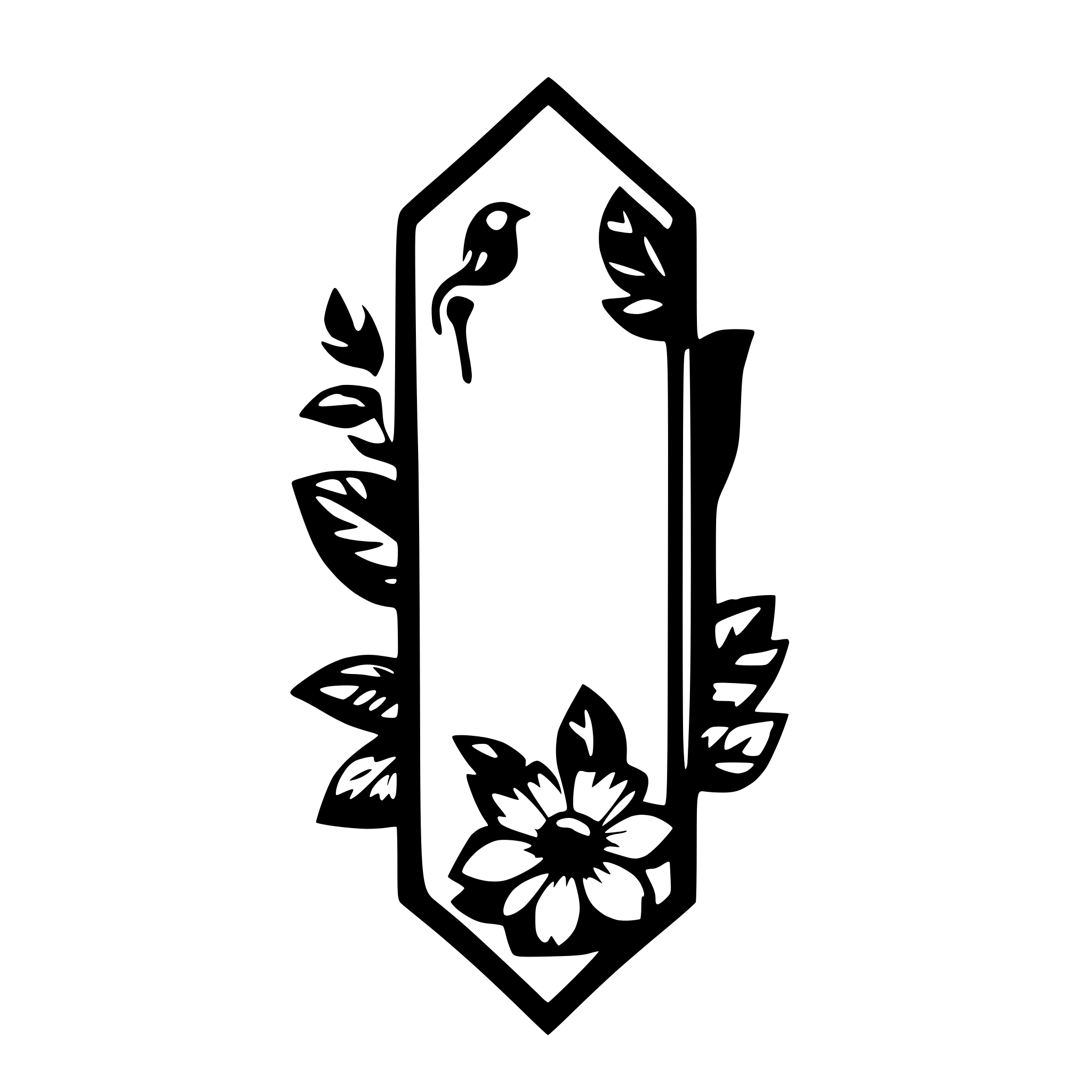 AI-generated SVG of a girly bookmark designs