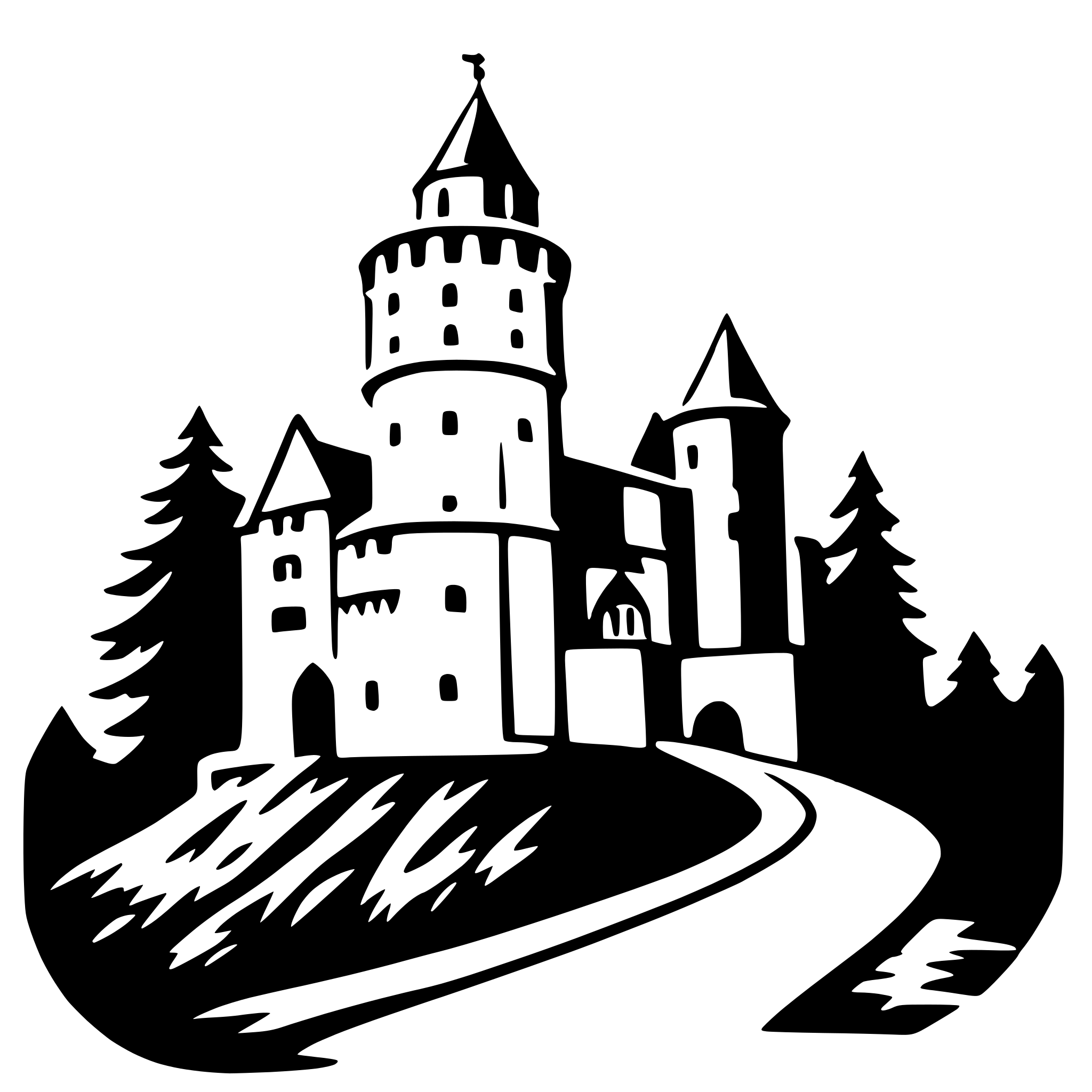 AI-generated SVG of a bran castle