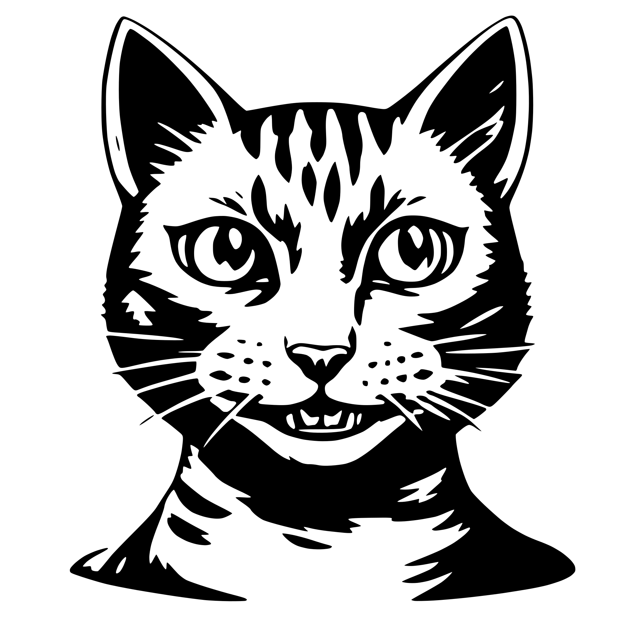 AI-generated SVG of 'a vector of a cat's fangs, no head'