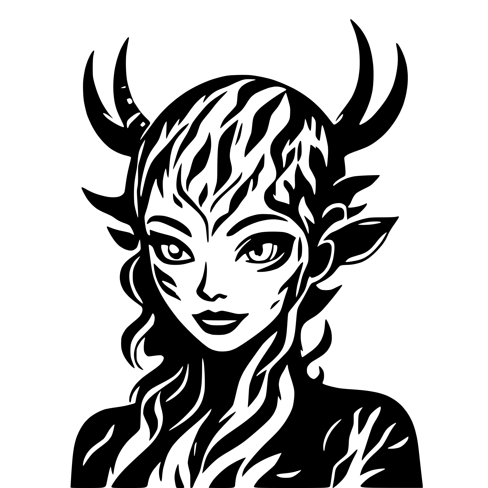 AI-generated SVG of a a demon